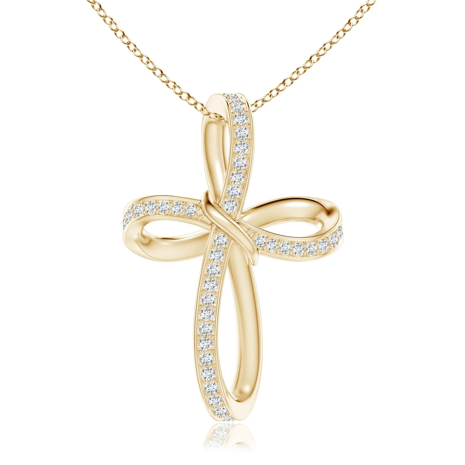 0.74 CTW Marquise and Round Tanzanite Cross Pendant in Platinum