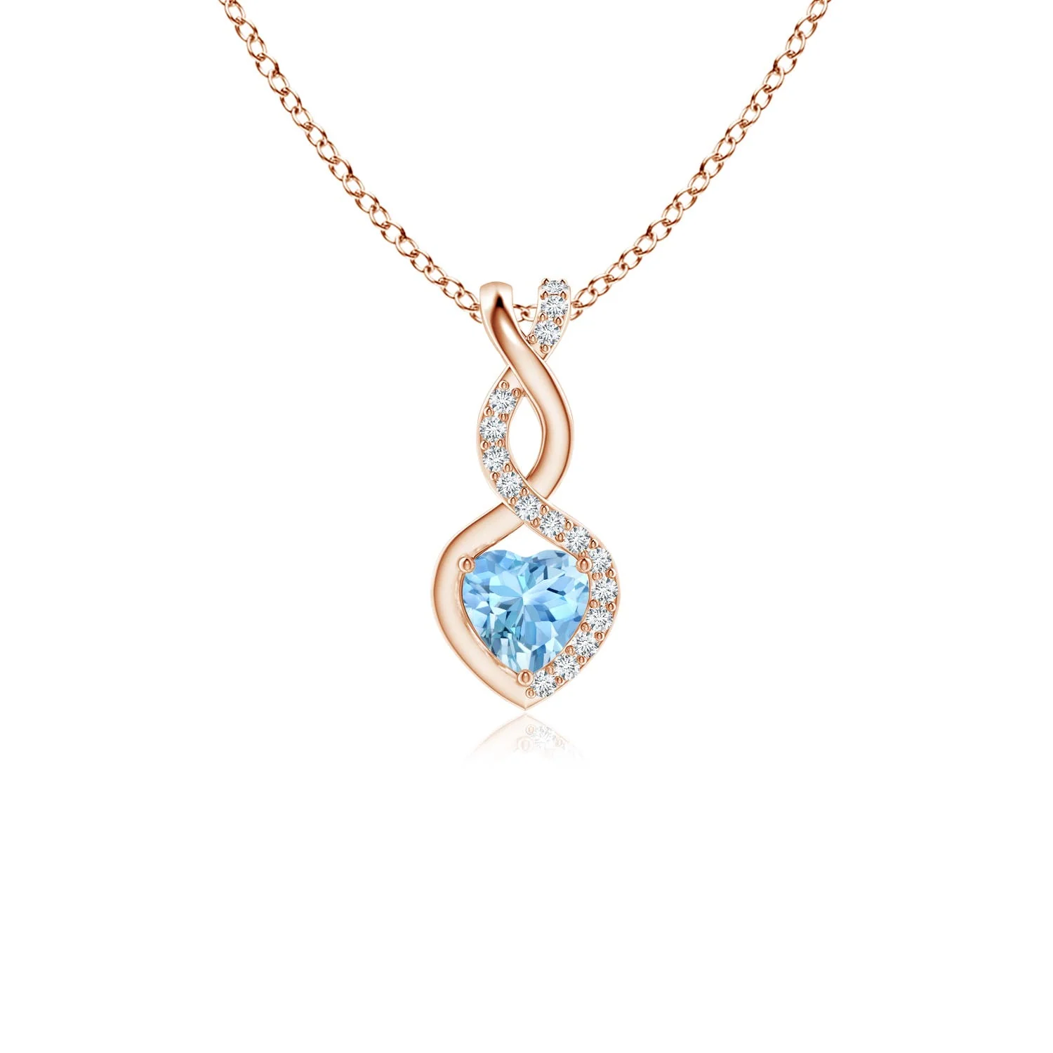 4x3 MM Shell Style Oval Peridot and Diamond Pendant in 14K Rose Gold - Image 10