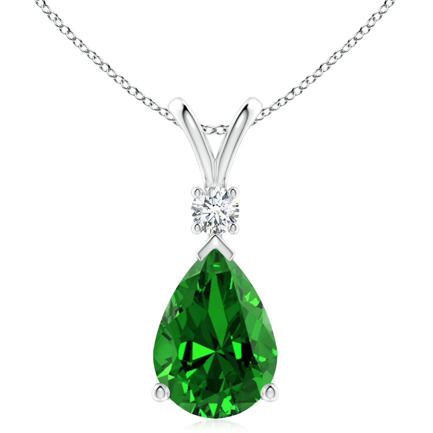 1.0 CTW Bezel-Set Round Diamond Solitaire Pendant in 14K Rose Gold - Image 3