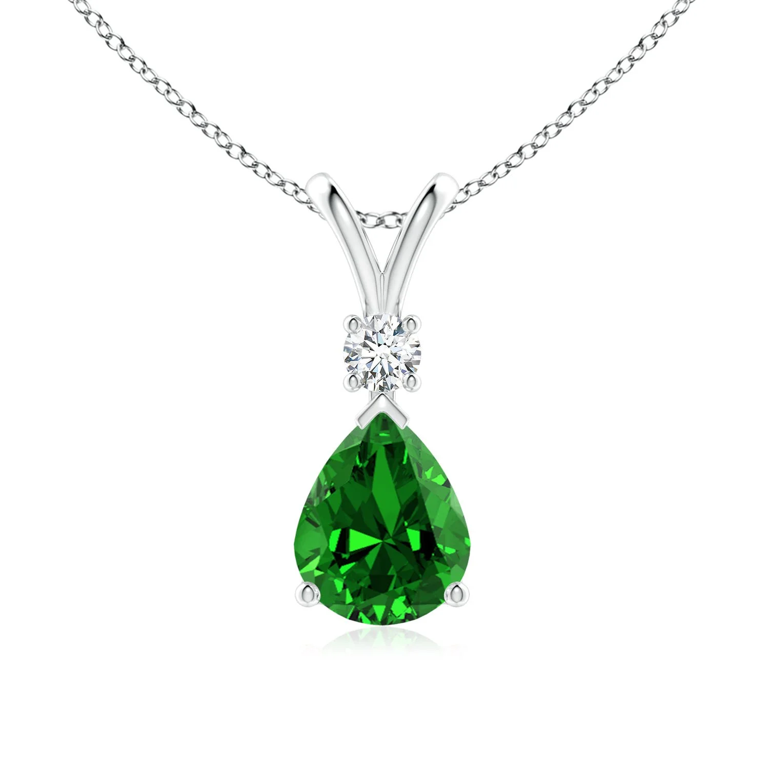 0.38 CTW Heart-Shaped Ruby Pendant with Diamond Halo in 18K Rose Gold - Image 8