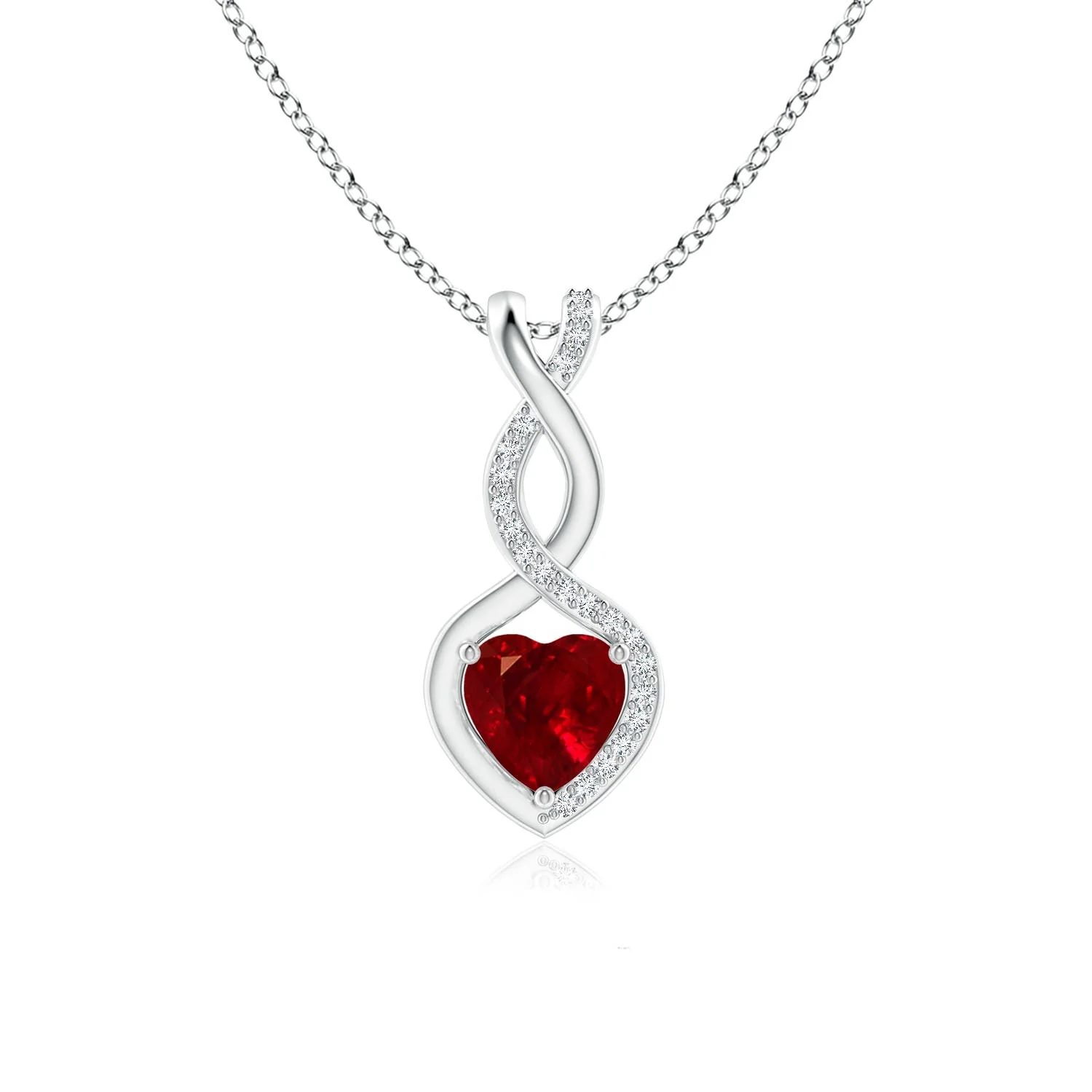 5.22 CTW Oval Sapphire Solitaire Pendant with Diamond in 18K White Gold - Image 8