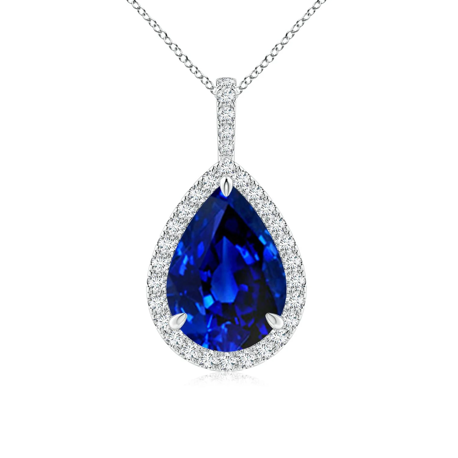 1.6 CTW Diamond Framed Emerald Clover Pendant in 14K Yellow Gold - Image 6