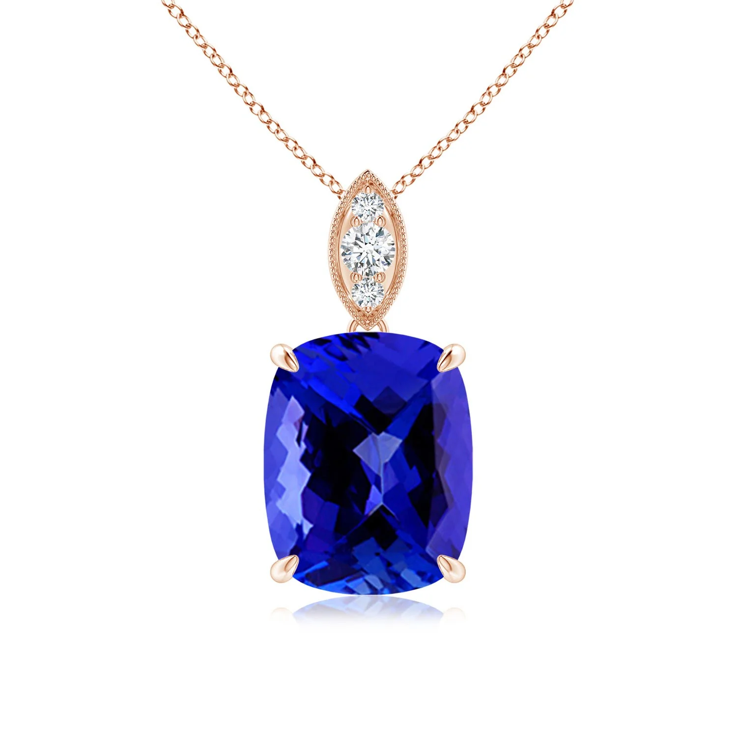 0.94 CTW Ruby Heart Pendant with Diamond Double Halo in 18K White Gold - Image 2