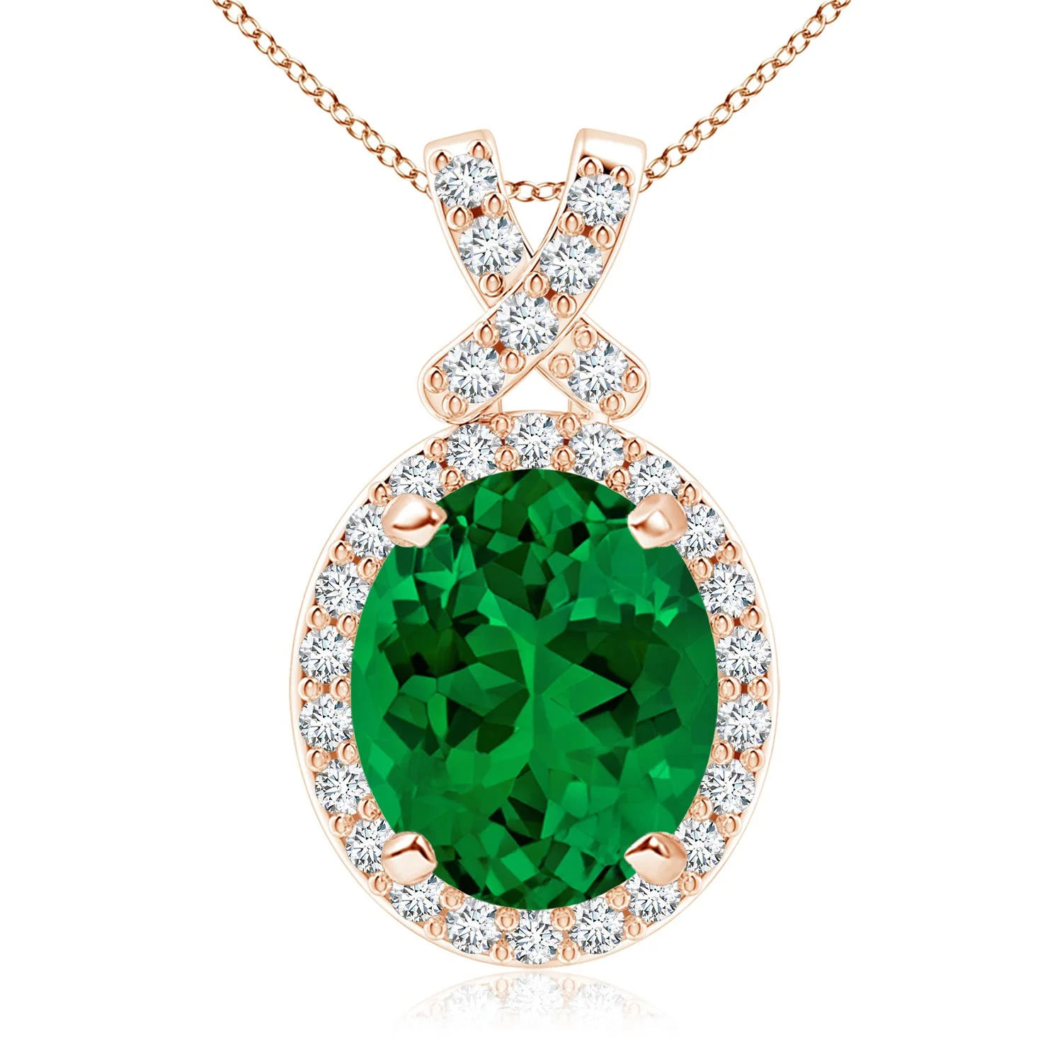 0.94 CTW Ruby Heart Pendant with Diamond Double Halo in 14K Yellow Gold - Image 5