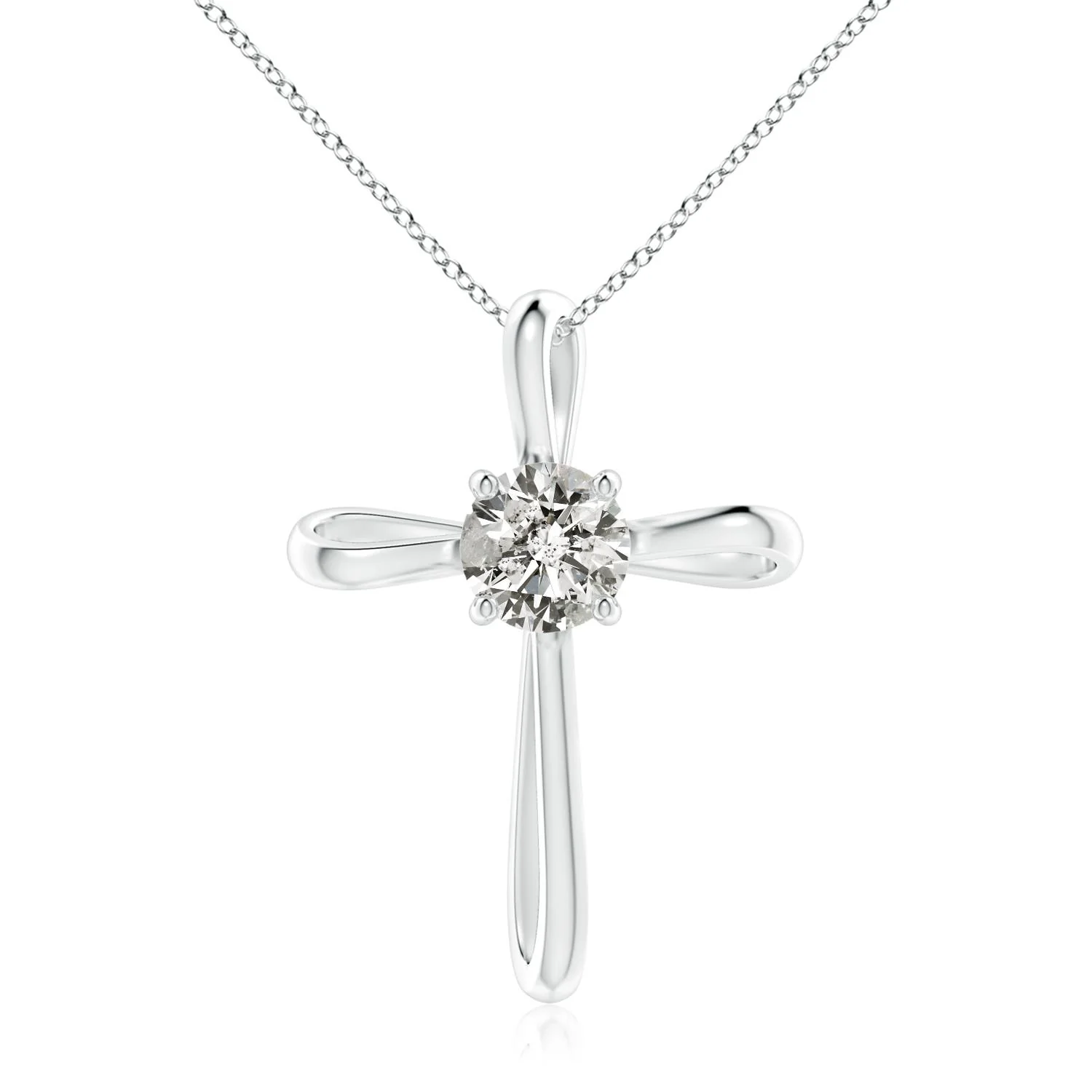 1.6 CTW Round Sapphire Solitaire Infinity Knot Pendant in 14K Rose Gold - Image 10