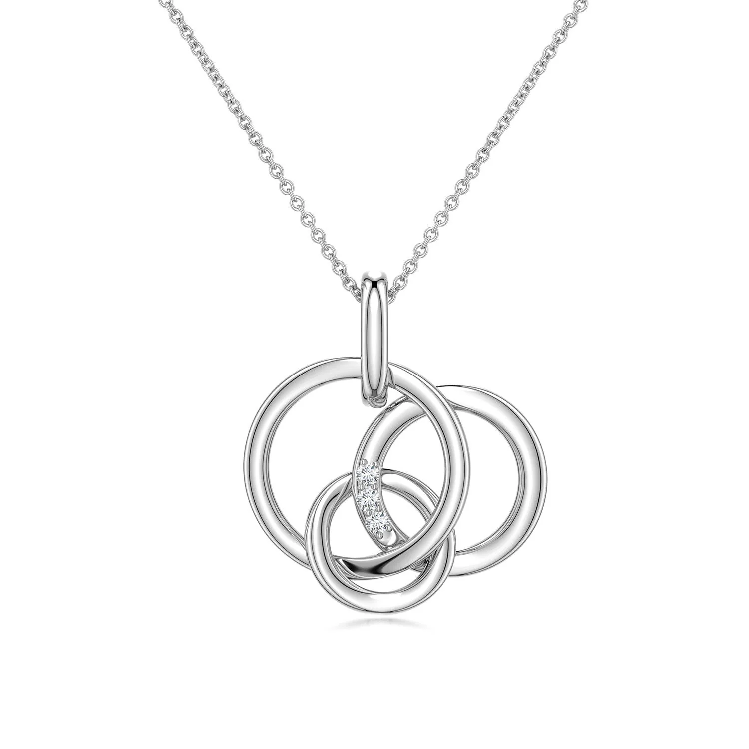 0.9 MM Classic Diamond Curved Bar Necklace in Platinum - Image 6