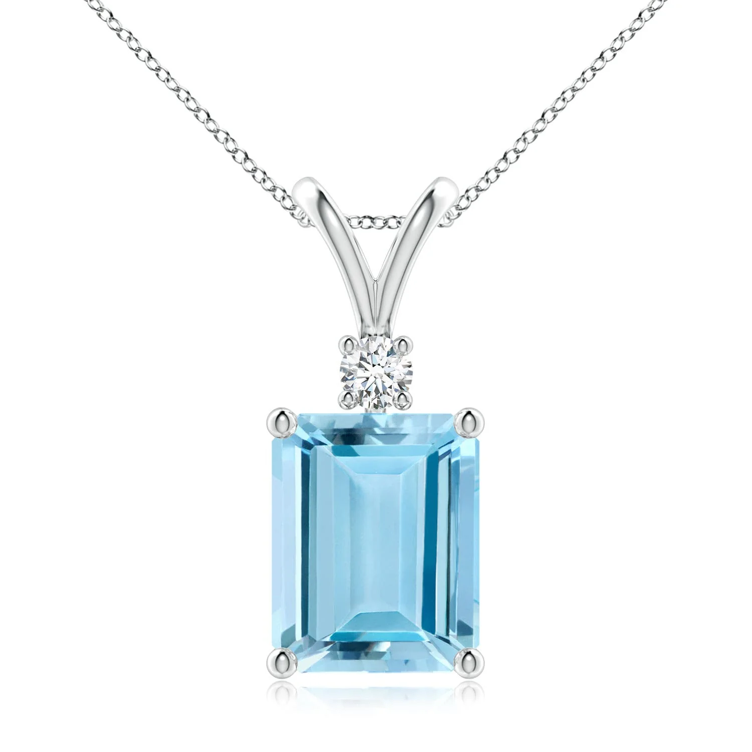3.4 CTW Citrine Halo Pendant with Diamond Heart Motif in 18K White Gold - Image 9