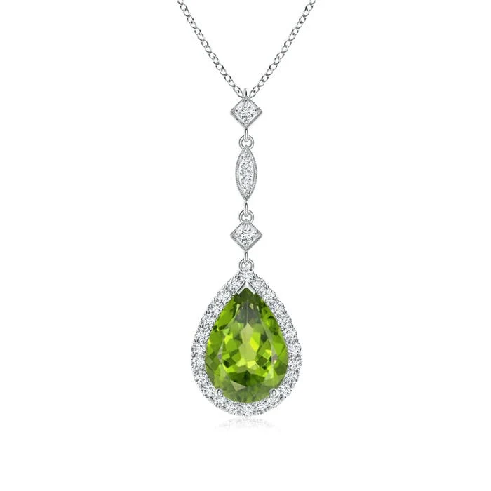 0.91 CTW Oval Opal Ellipse Halo Pendant in 14K Rose Gold - Image 4
