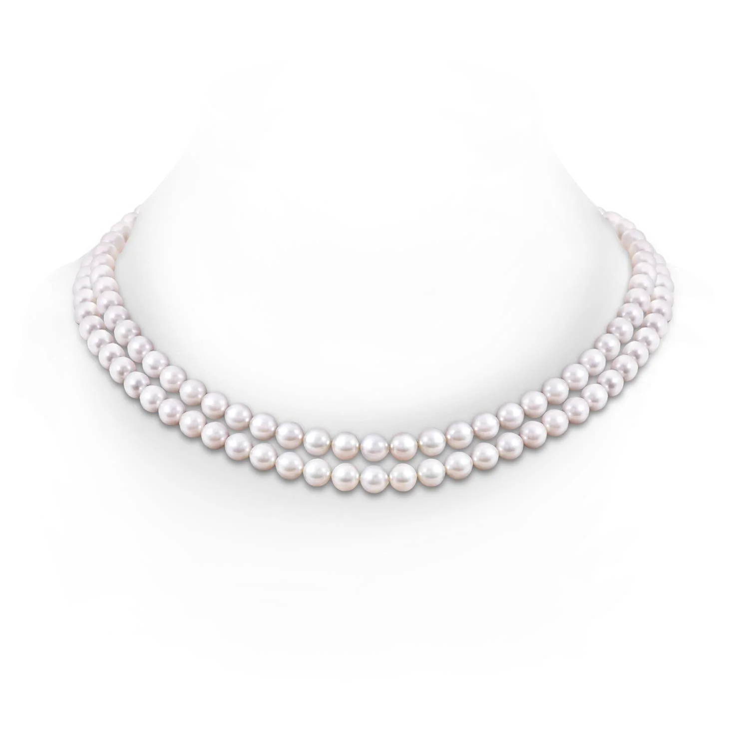 8-9 MM 8-9mm, 20" Japanese Akoya Pearl Single Strand Necklace in 14K Yellow Gold - Image 7