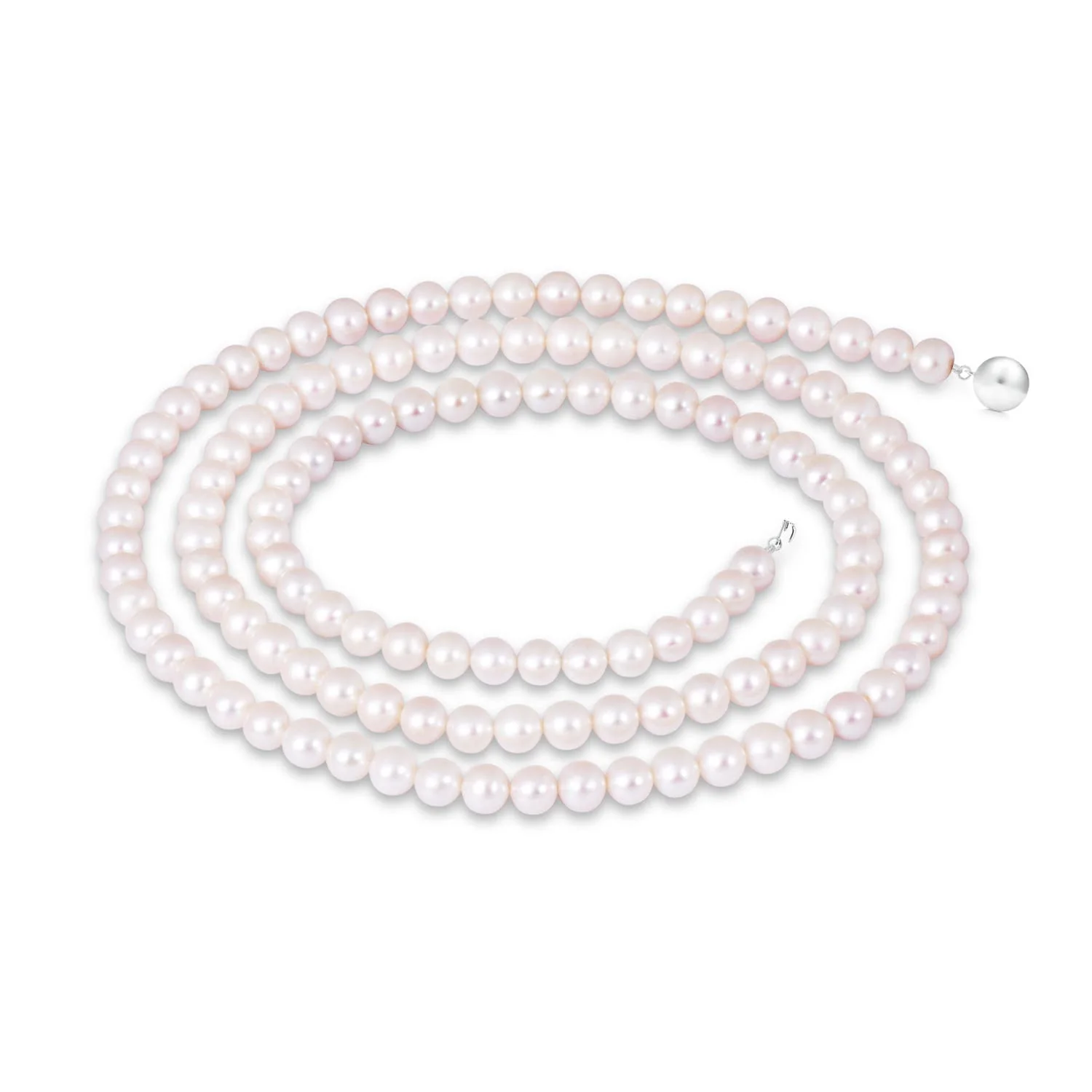 8-8.5 MM 16" Freshwater Pearl Single Strand Choker Necklace in 14K Yellow Gold - Image 2