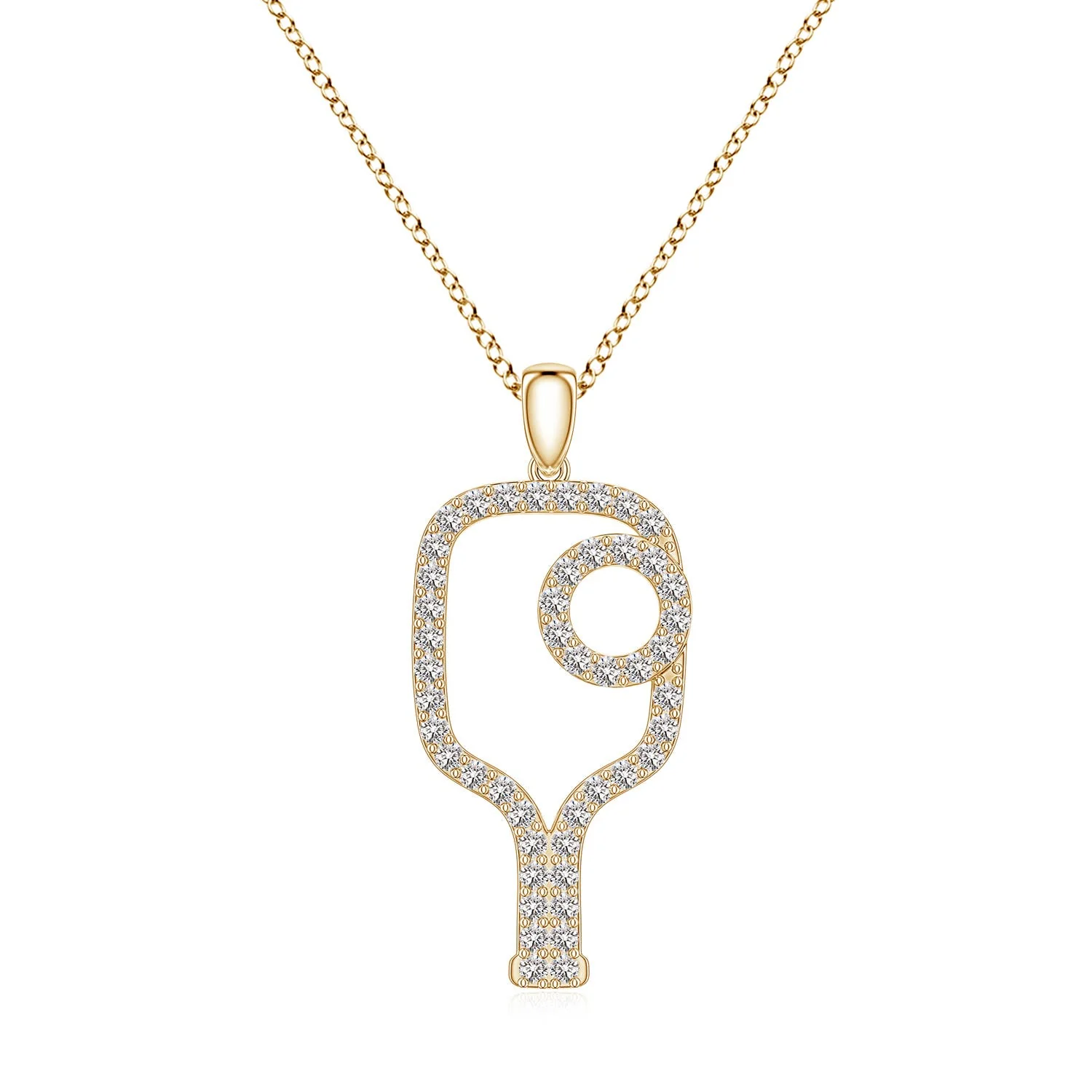 0.98 CTW Prong-Set Diamond Sunburst Pendant in 18K Yellow Gold - Image 2