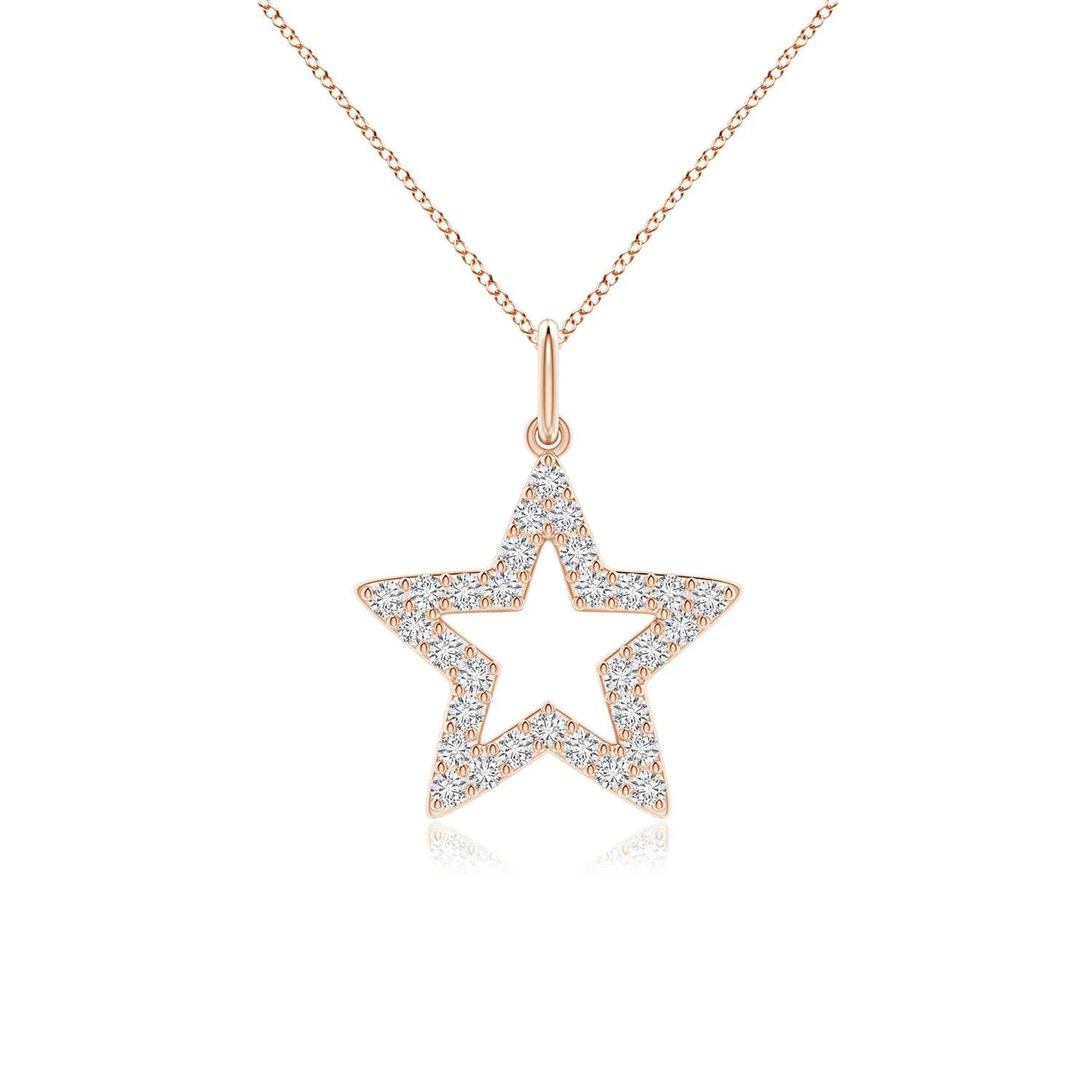 1.75 MM Diamond Heart Mother & Baby Pendant in 14K Rose Gold - Image 8