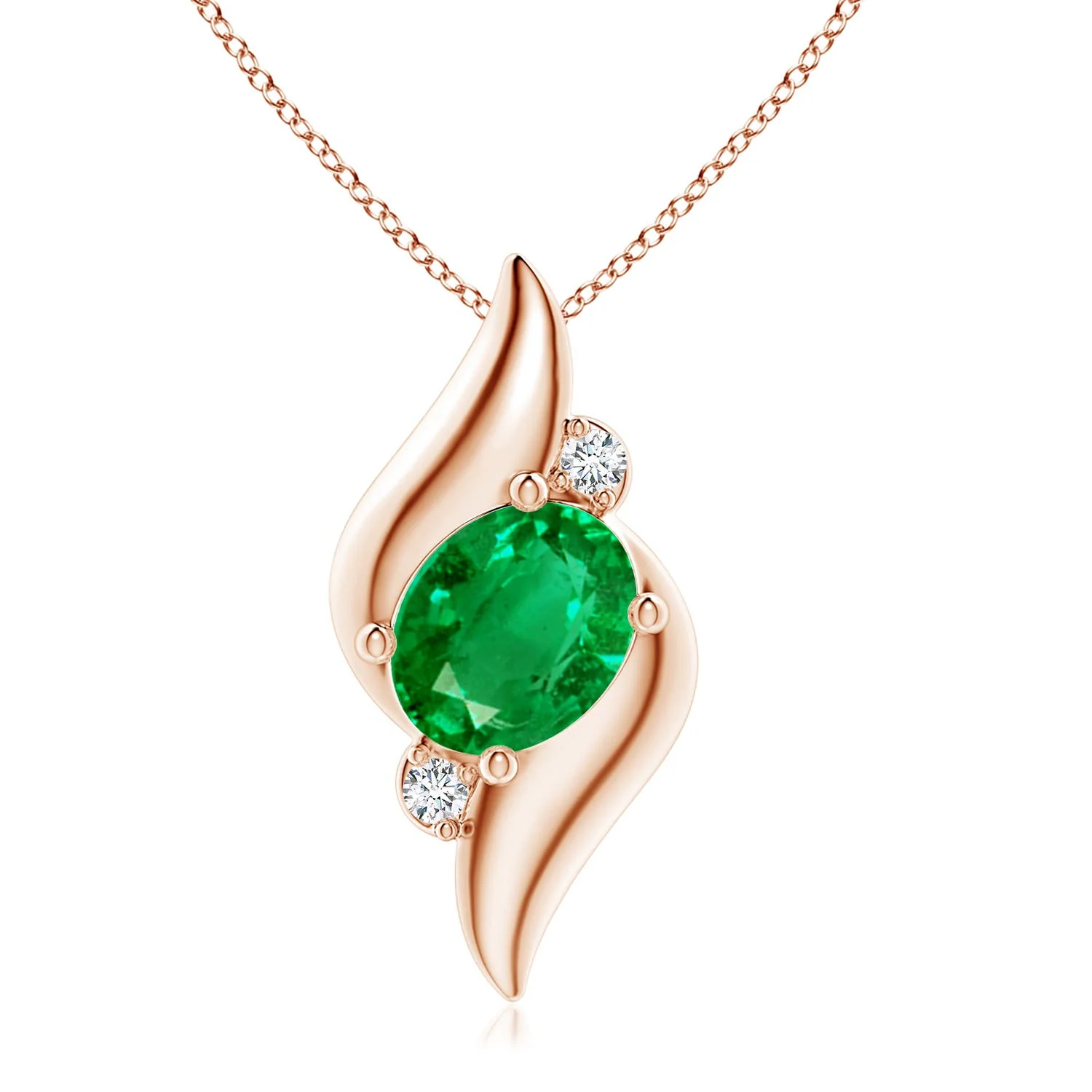 0.99 CTW Three Stone Bezel-Set Round Fancy Intense Yellow and White Diamond Pendant in 18K Rose Gold - Image 4