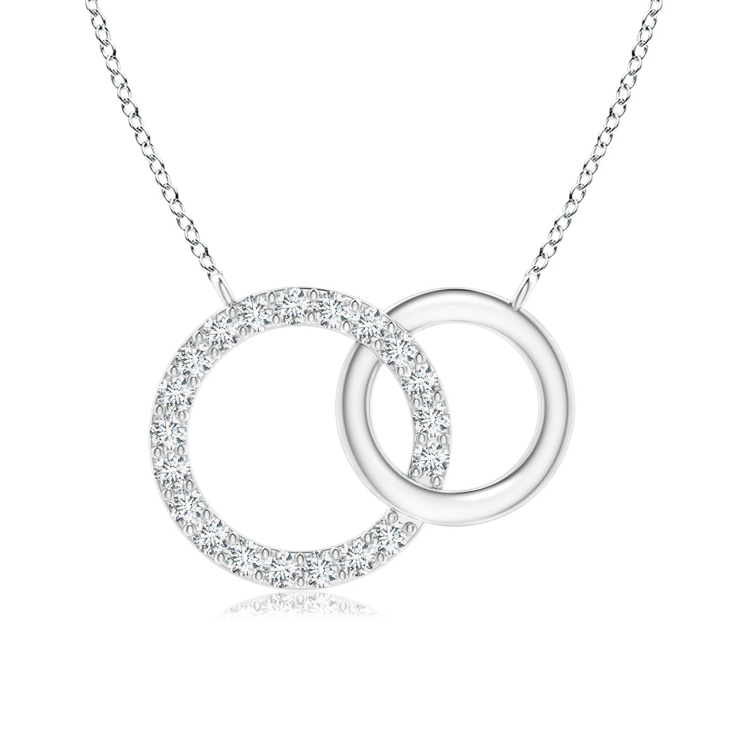 0.88 CTW Floral Double Halo Diamond Pendant in Platinum