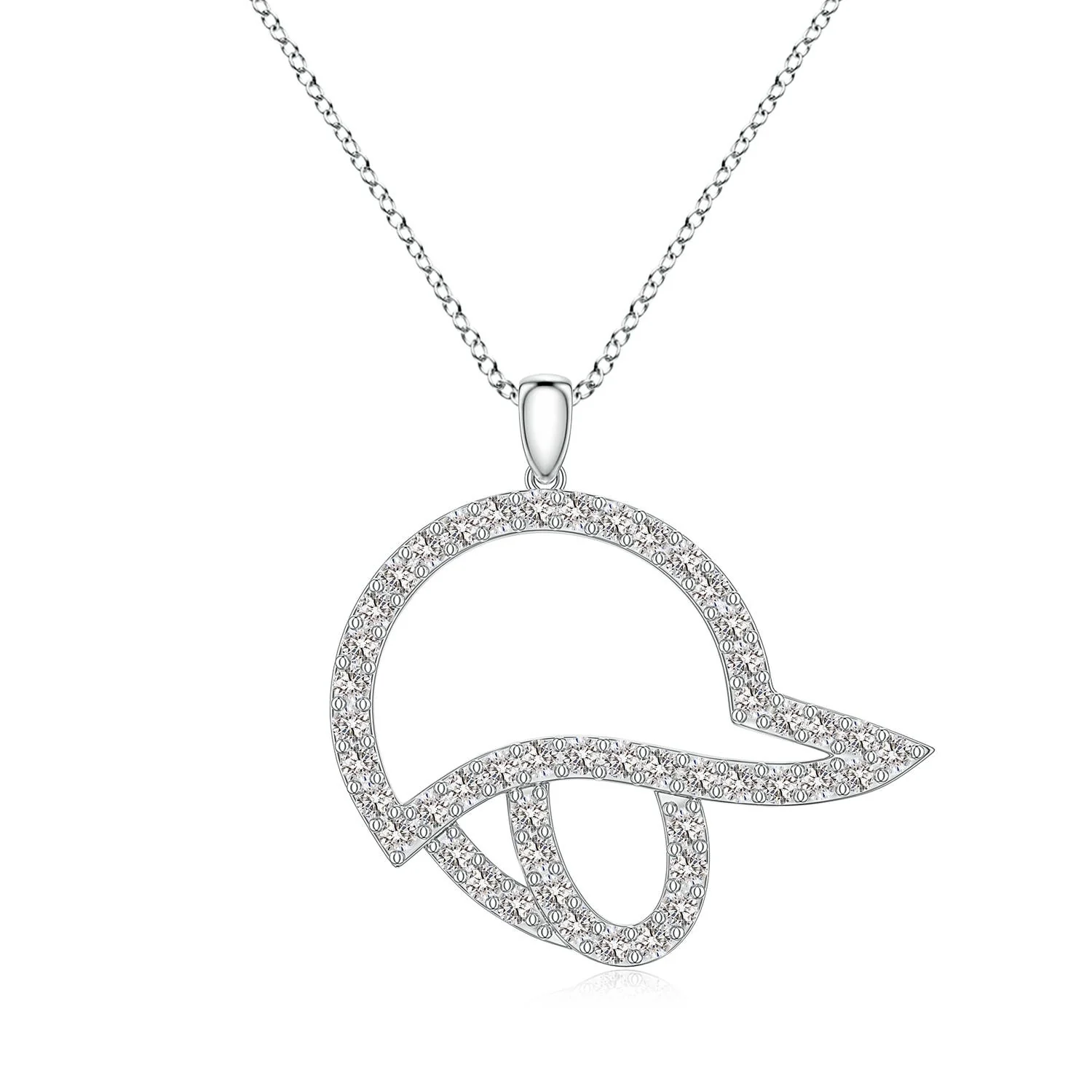 1.66 CTW Pave-Set Diamond Paw Pendant in 14K White Gold - Image 7