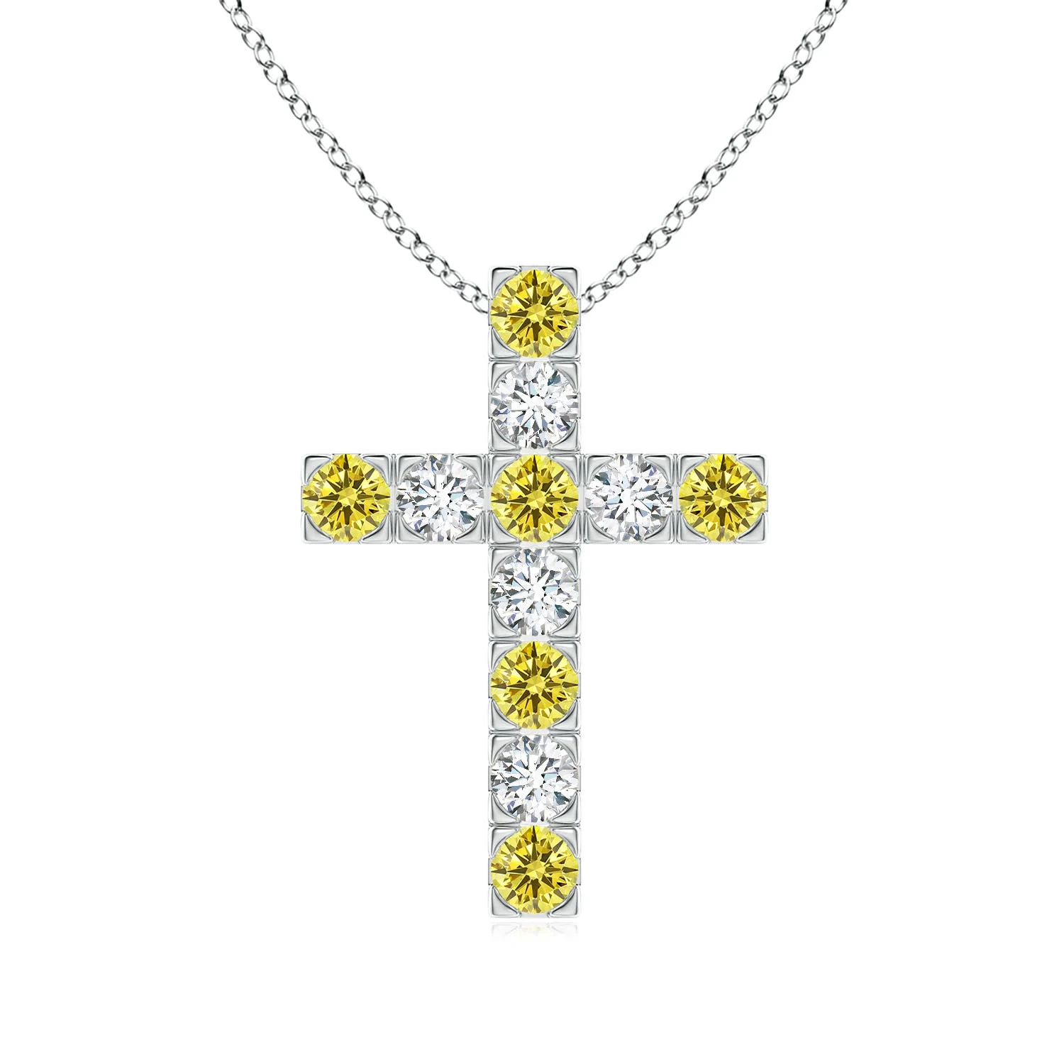0.78 CTW Fancy Intense Yellow Diamond Paw Print Pendant in 18K Rose Gold - Image 9