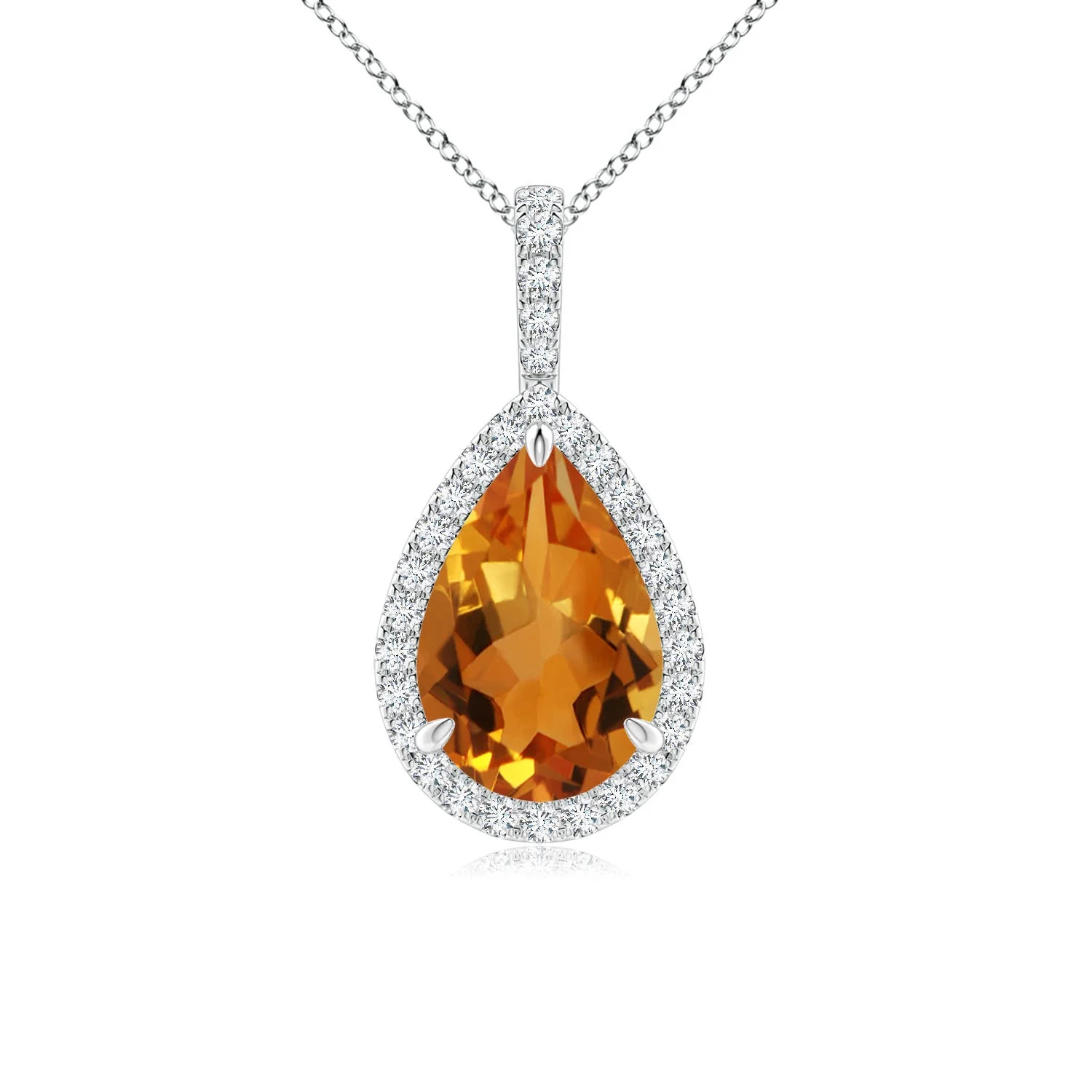 0.89 CTW Citrine and Diamond Multi-Shape Scorpio Pendant in 14K Yellow Gold - Image 9