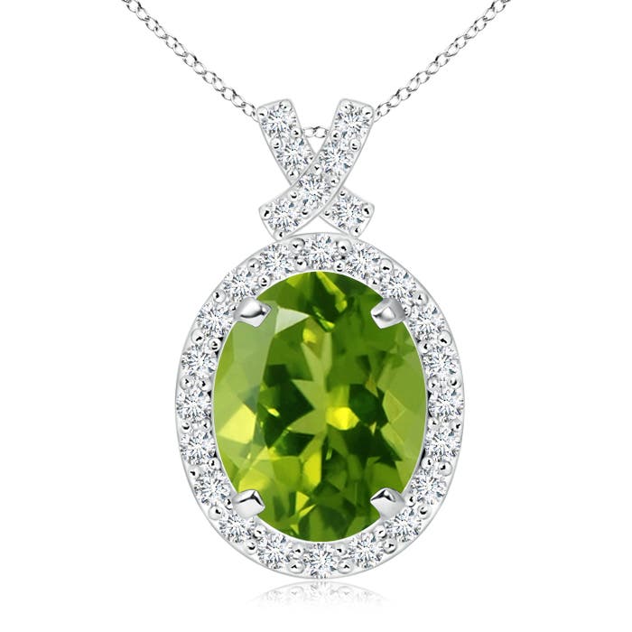 0.38 CTW Peridot Virgo Constellation Medallion Pendant in 18K Yellow Gold - Image 5
