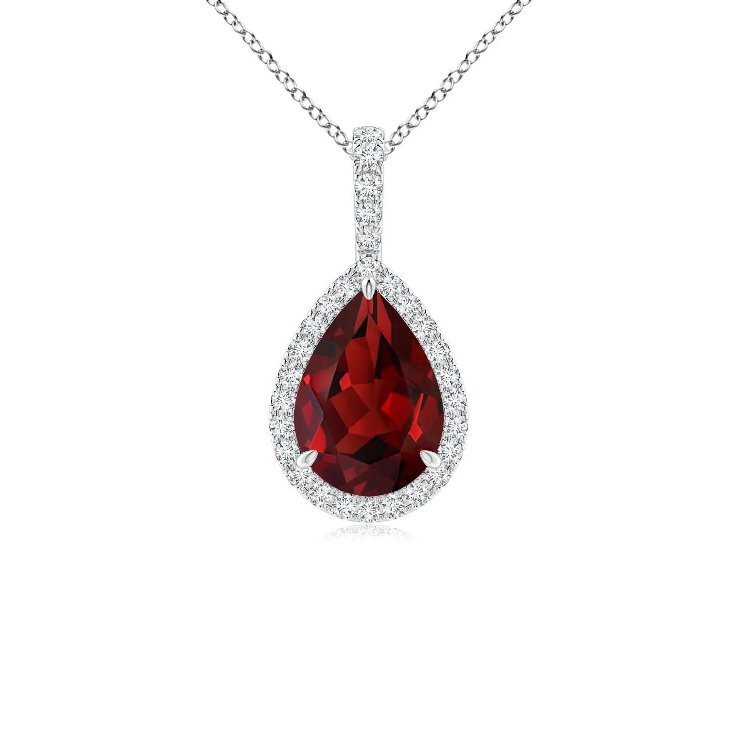 0.37 CTW Garnet Capricorn Constellation Medallion Pendant in 14K Rose Gold - Image 3