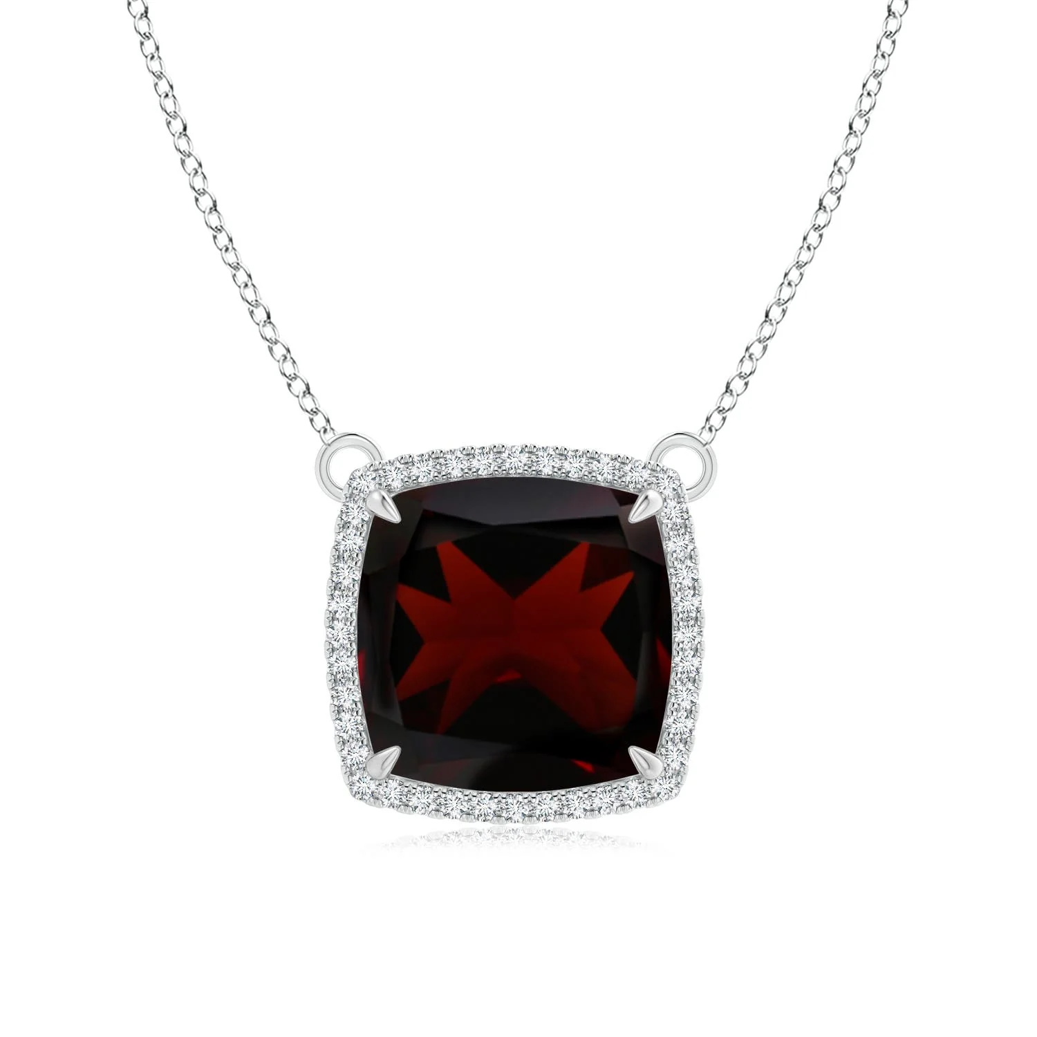 0.37 CTW Garnet Capricorn Constellation Medallion Pendant in 14K Rose Gold - Image 8