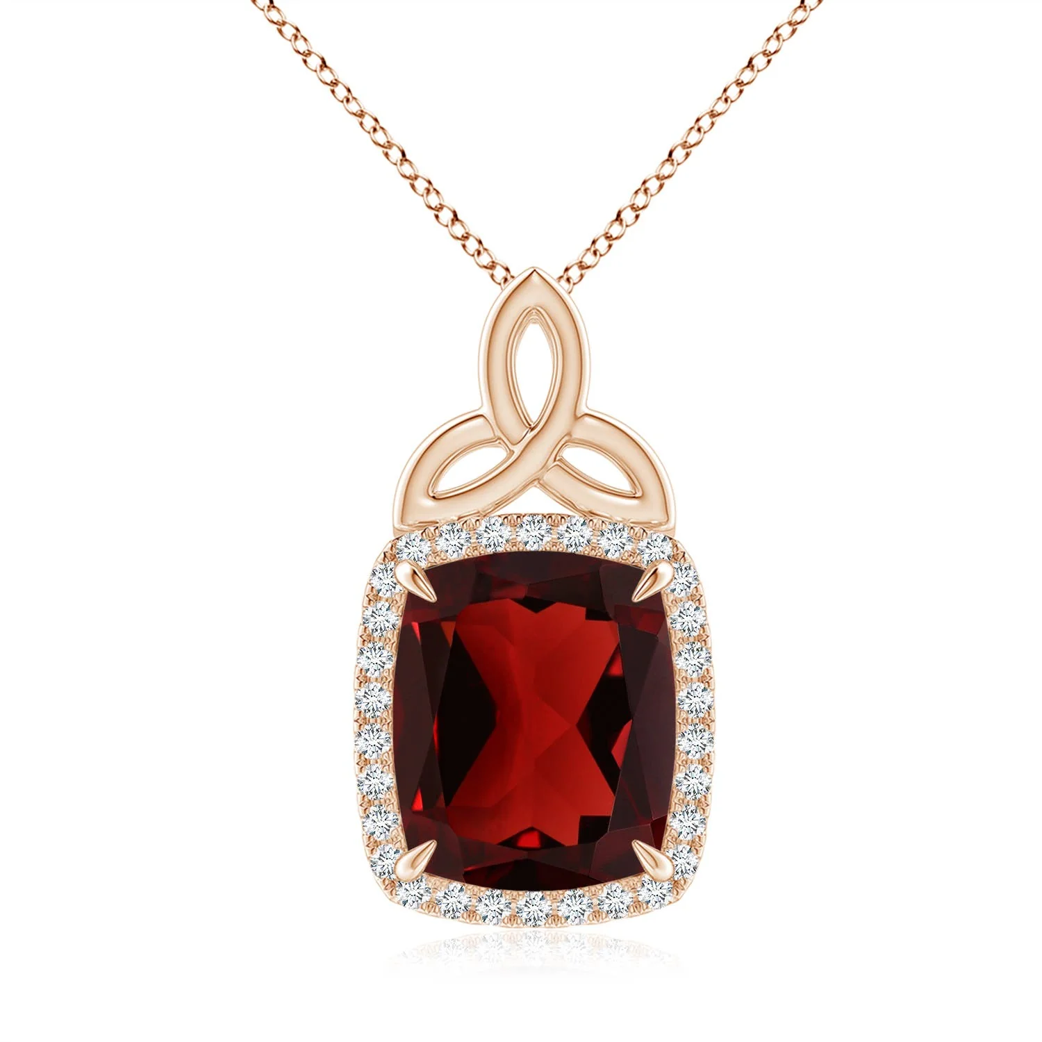 0.37 CTW Garnet Capricorn Constellation Medallion Pendant in 18K White Gold - Image 9