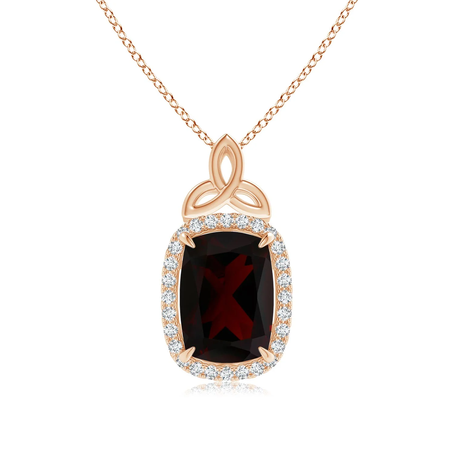 0.37 CTW Garnet Capricorn Constellation Medallion Pendant in 18K Yellow Gold - Image 6