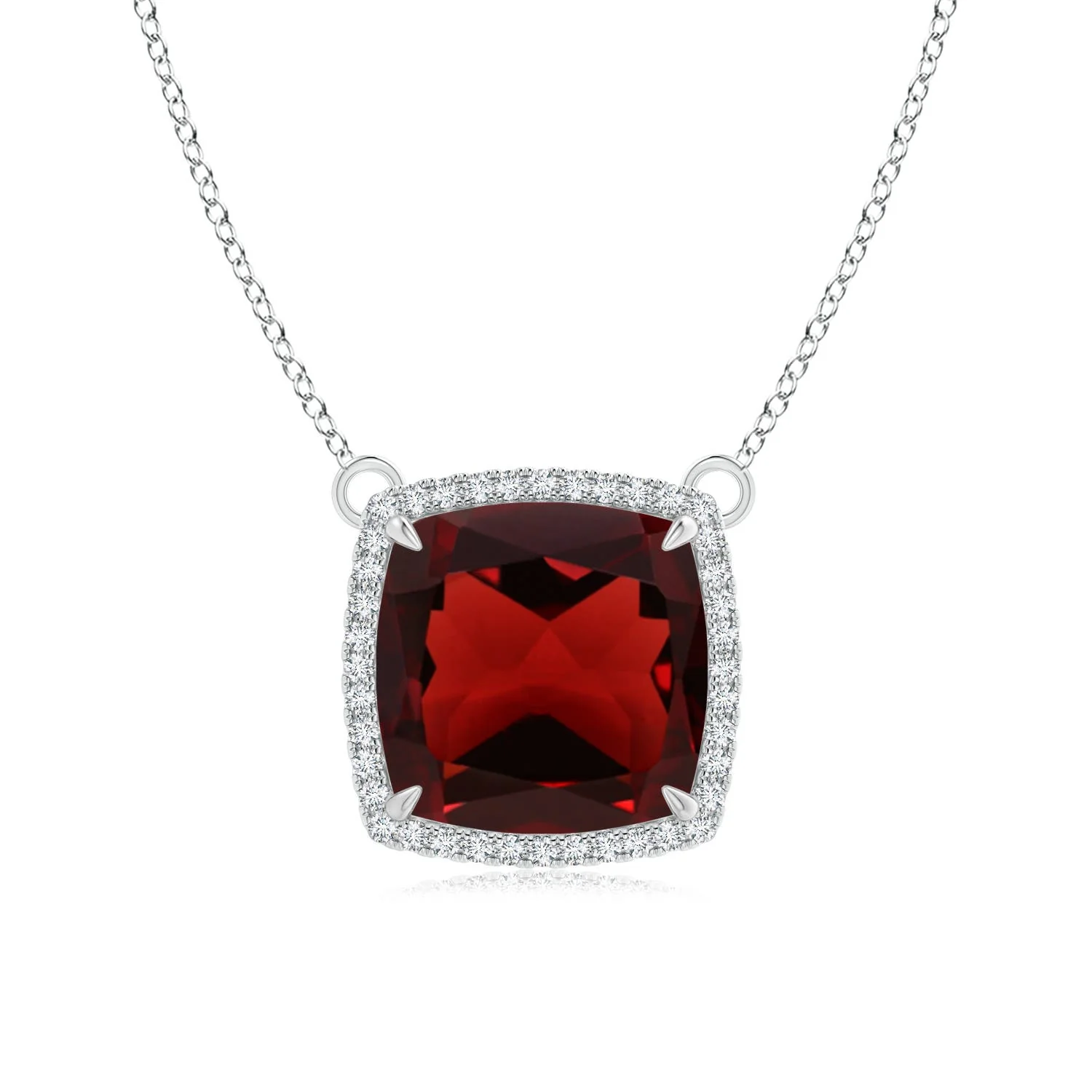 0.37 CTW Garnet Capricorn Constellation Medallion Pendant in 18K Yellow Gold - Image 7