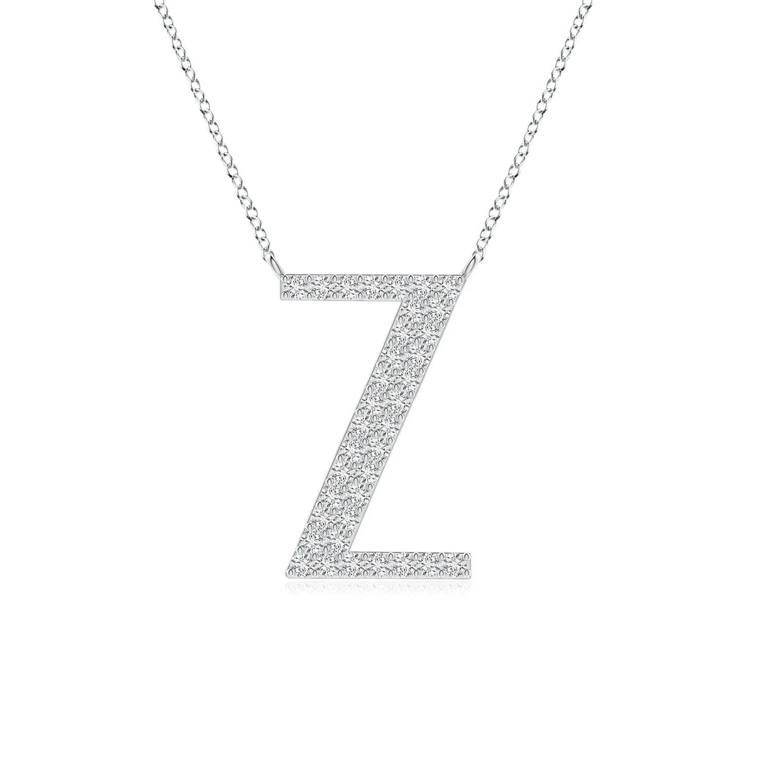 0.33 CTW Modern Deco Diamond Capital "G" Initial Pendant in 14K White Gold - Image 5