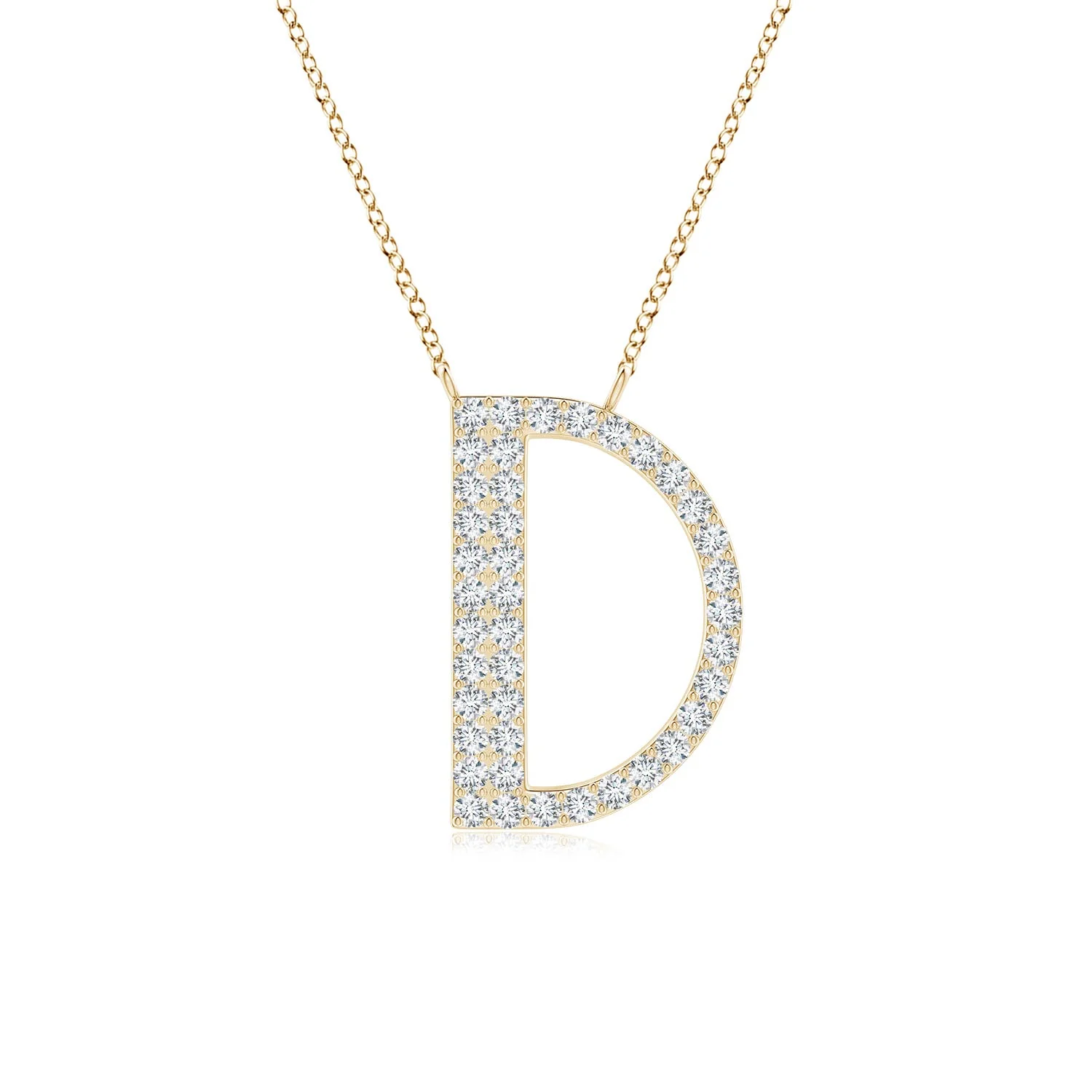 0.25 CTW Modern Deco Diamond Capital "H" Initial Pendant in Platinum - Image 10