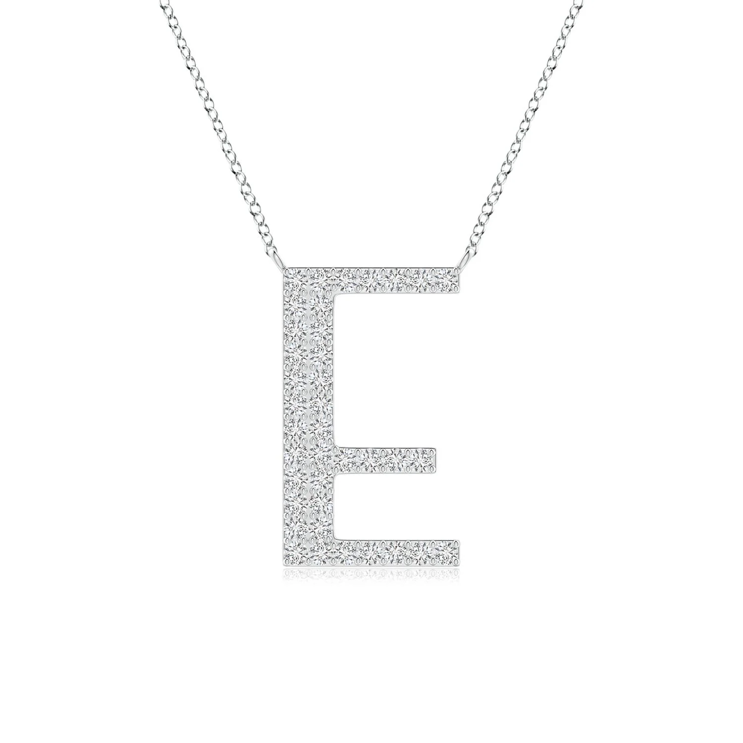 0.26 CTW Modern Deco Diamond Capital "K" Initial Pendant in Platinum - Image 4