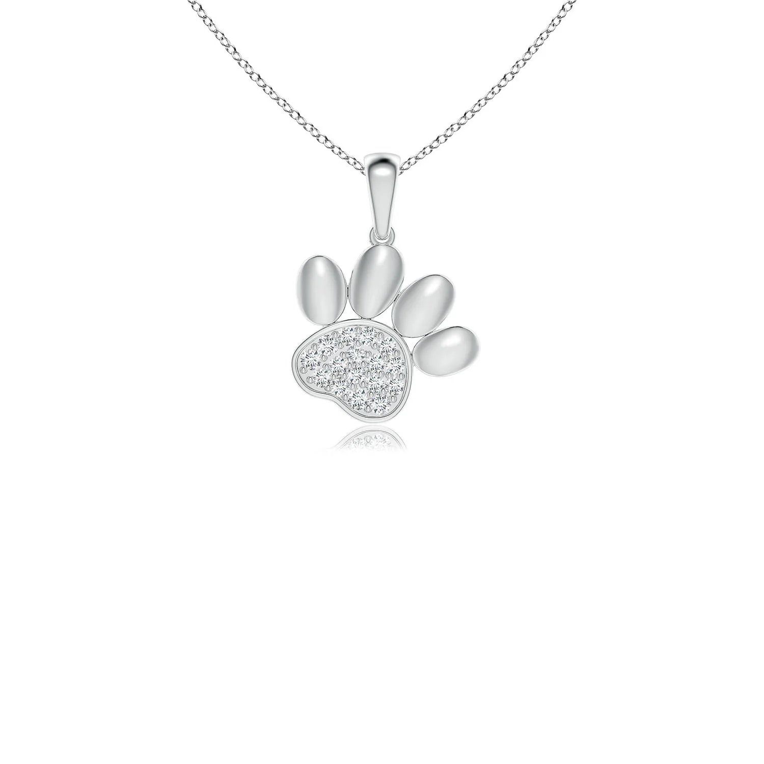1.2 MM Modern Deco Diamond Capital "L" Initial Pendant in 14K Yellow Gold - Image 9
