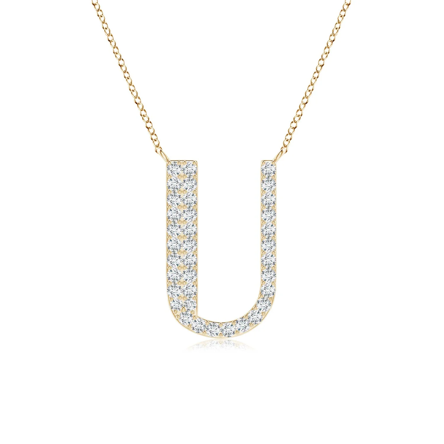 0.25 CTW Modern Deco Diamond Capital "Z" Initial Pendant in 14K Yellow Gold - Image 4