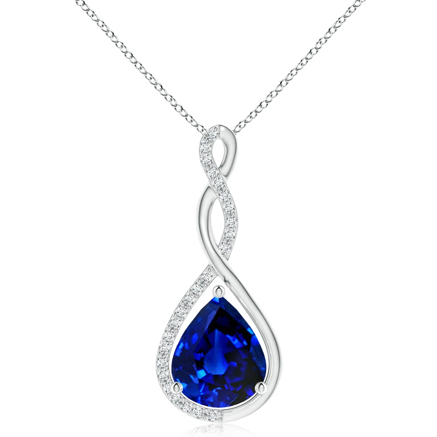 3.65 CTW Pear and Round Ruby Three Stone Pendant in Silver - Image 9