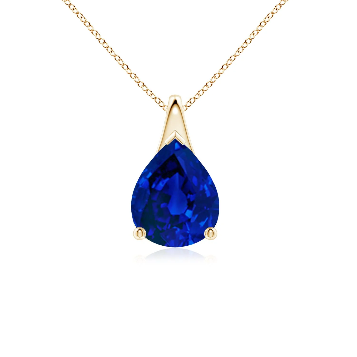 1.5 CTW Prong-Set Pear-Shaped Diamond Solitaire Pendant in 18K White Gold - Image 7