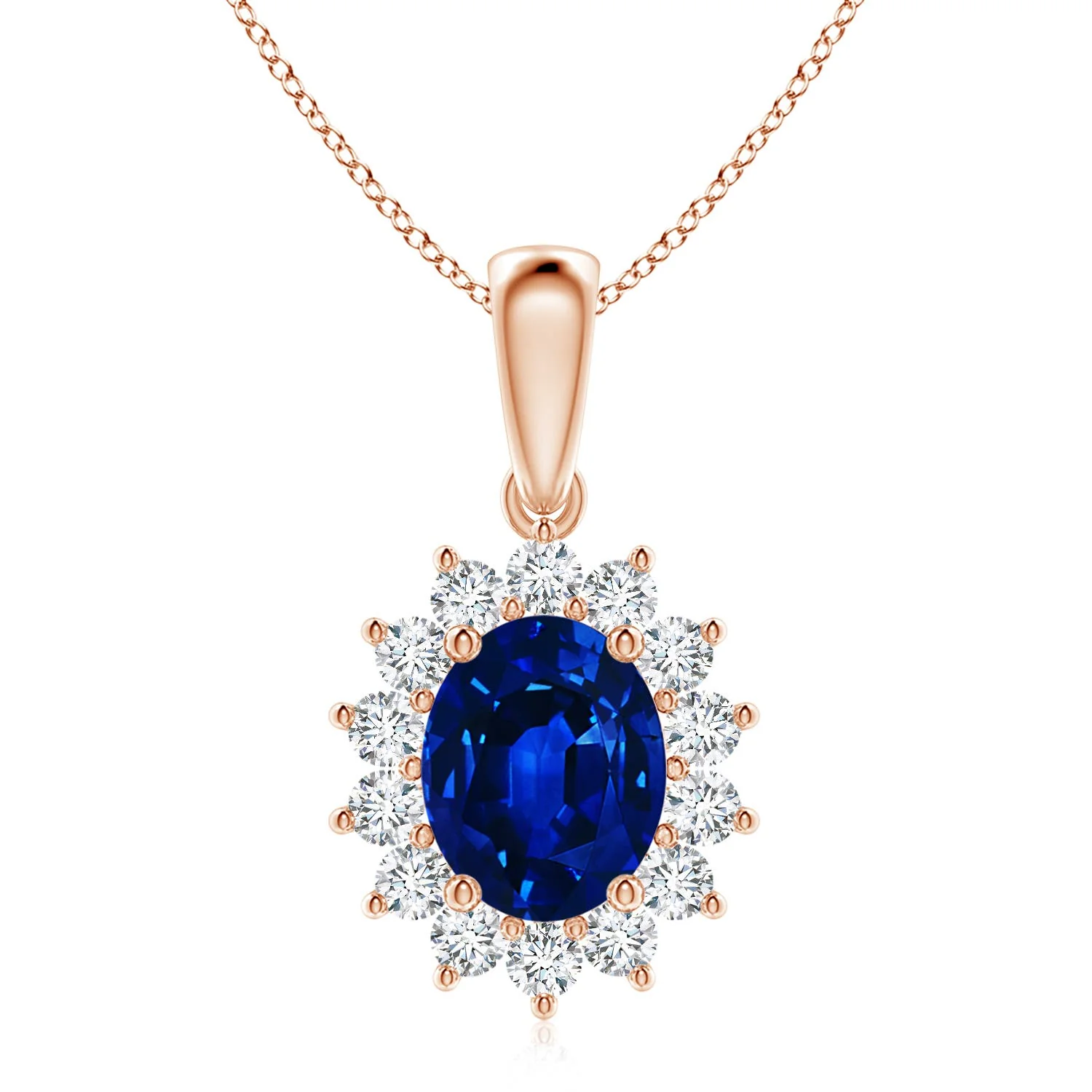 2.25 CTW Solitaire Oval Emerald Classic Pendant in 18K White Gold - Image 6