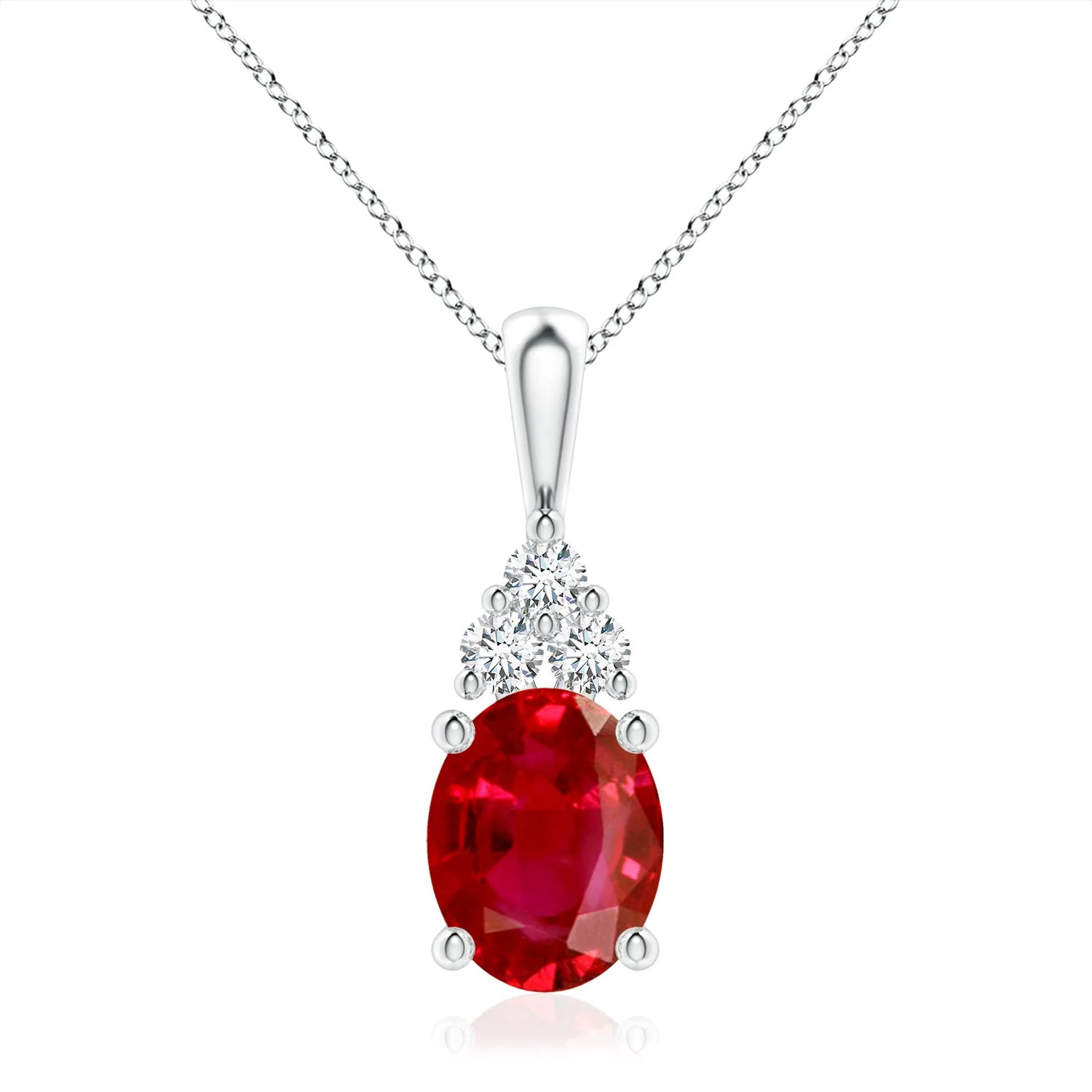 3.0 CTW Bezel-Set Pear Blue Sapphire Solitaire Pendant in 18K Rose Gold - Image 5