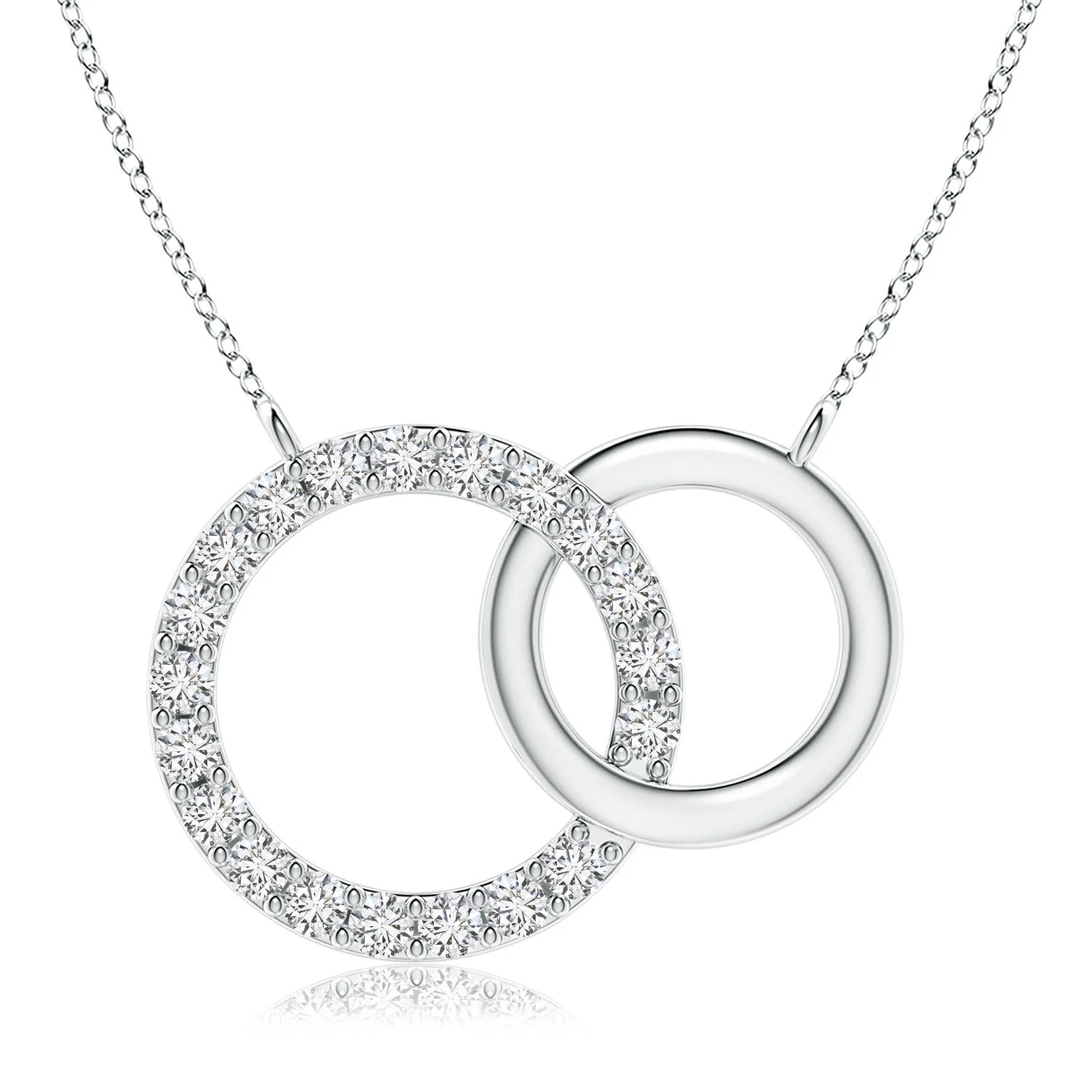 0.76 CTW Semi Bezel-Set East-West Oval Diamond Solitaire Pendant in Platinum - Image 8
