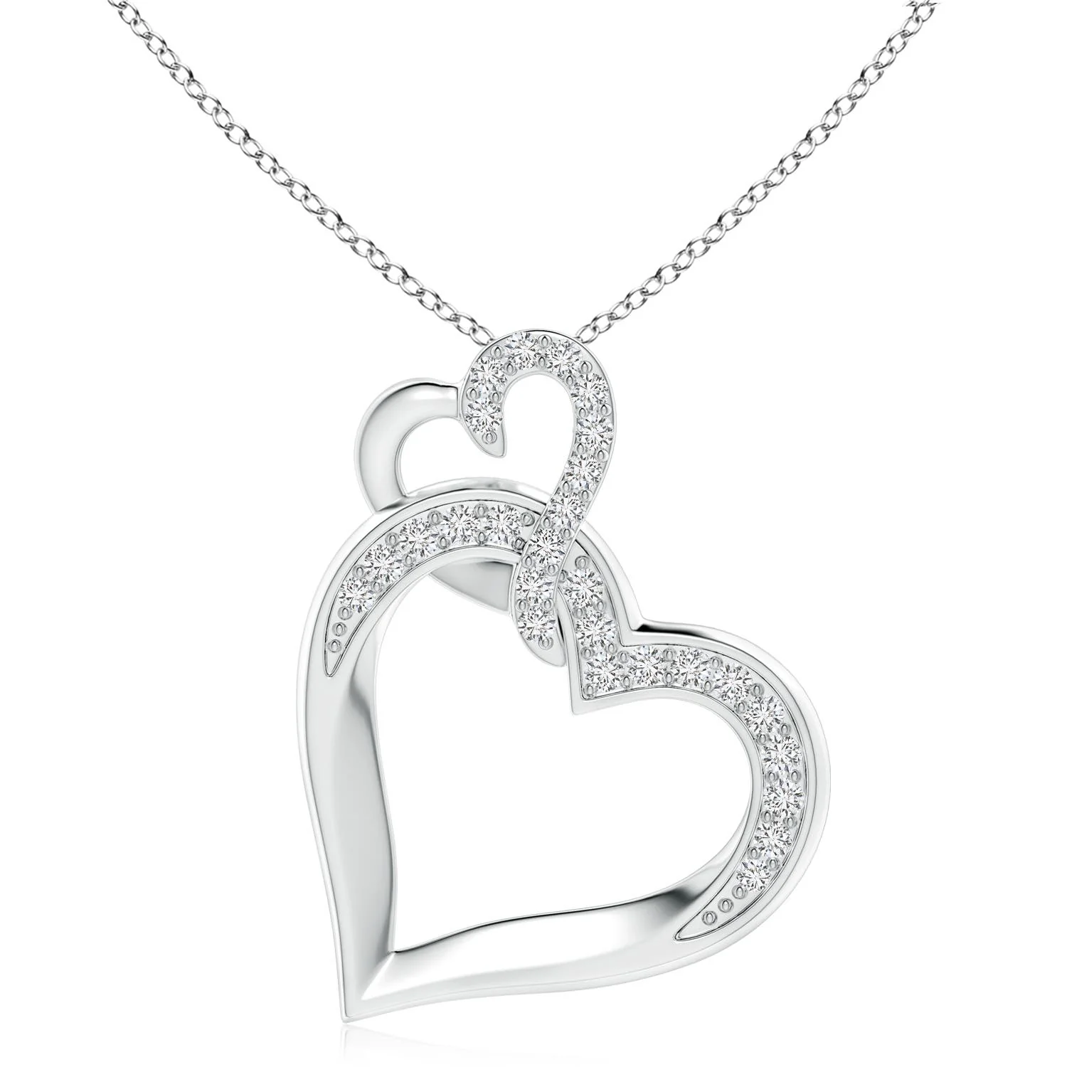 1.65 CTW Assorted Pear Diamond Pendant in Silver - Image 7