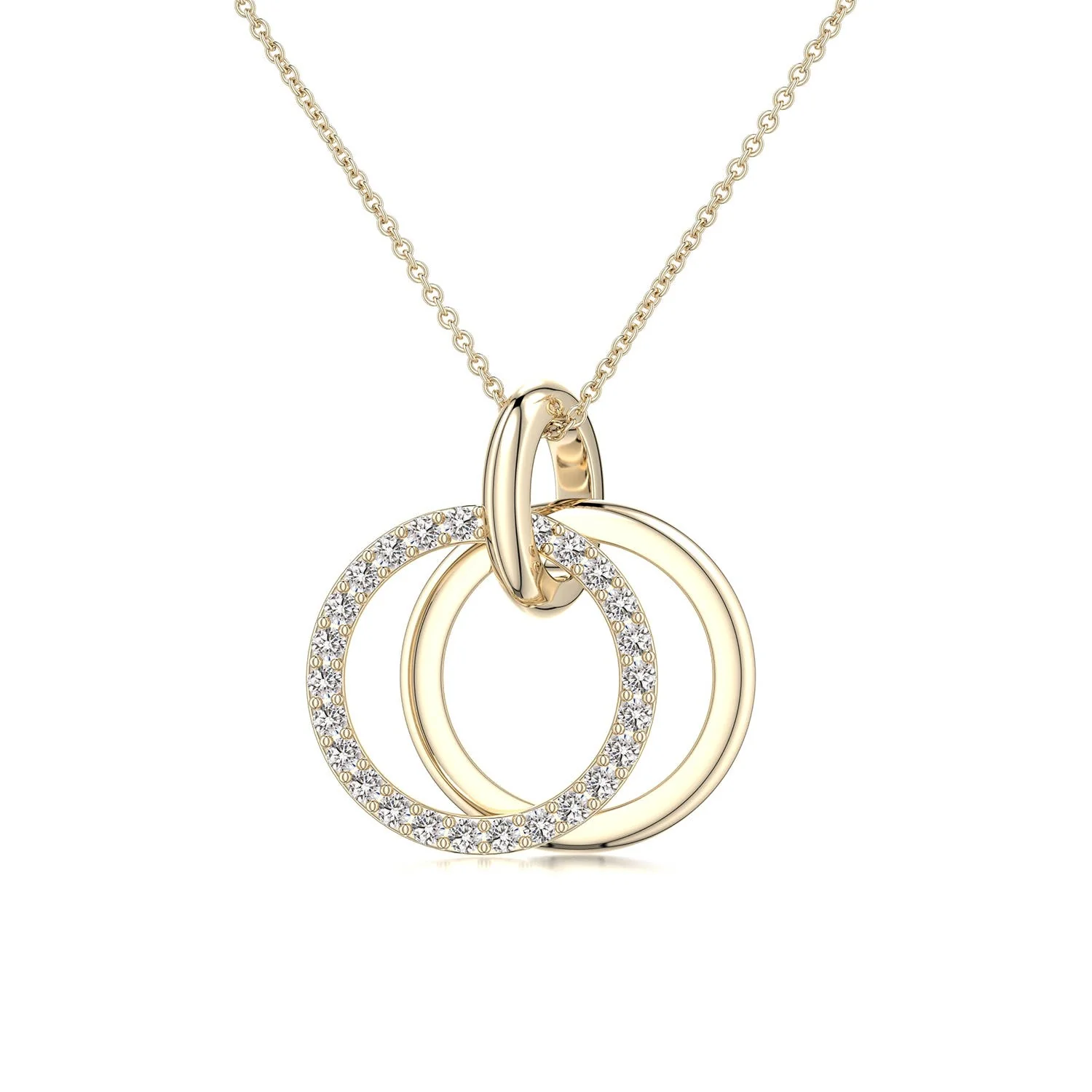 0.56 CTW Diamond Garden Trowel-Inspired Charm Pendant in 18K Yellow Gold
