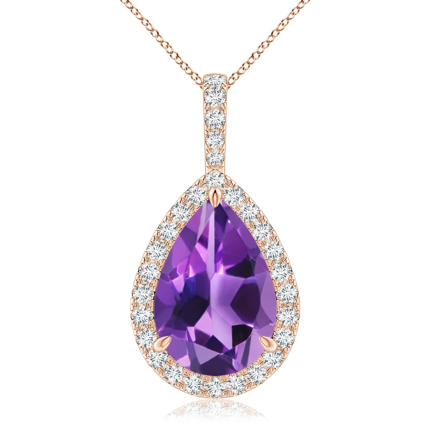 0.82 CTW East-West Emerald-Cut Blue Sapphire Halo Pendant in Platinum - Image 10
