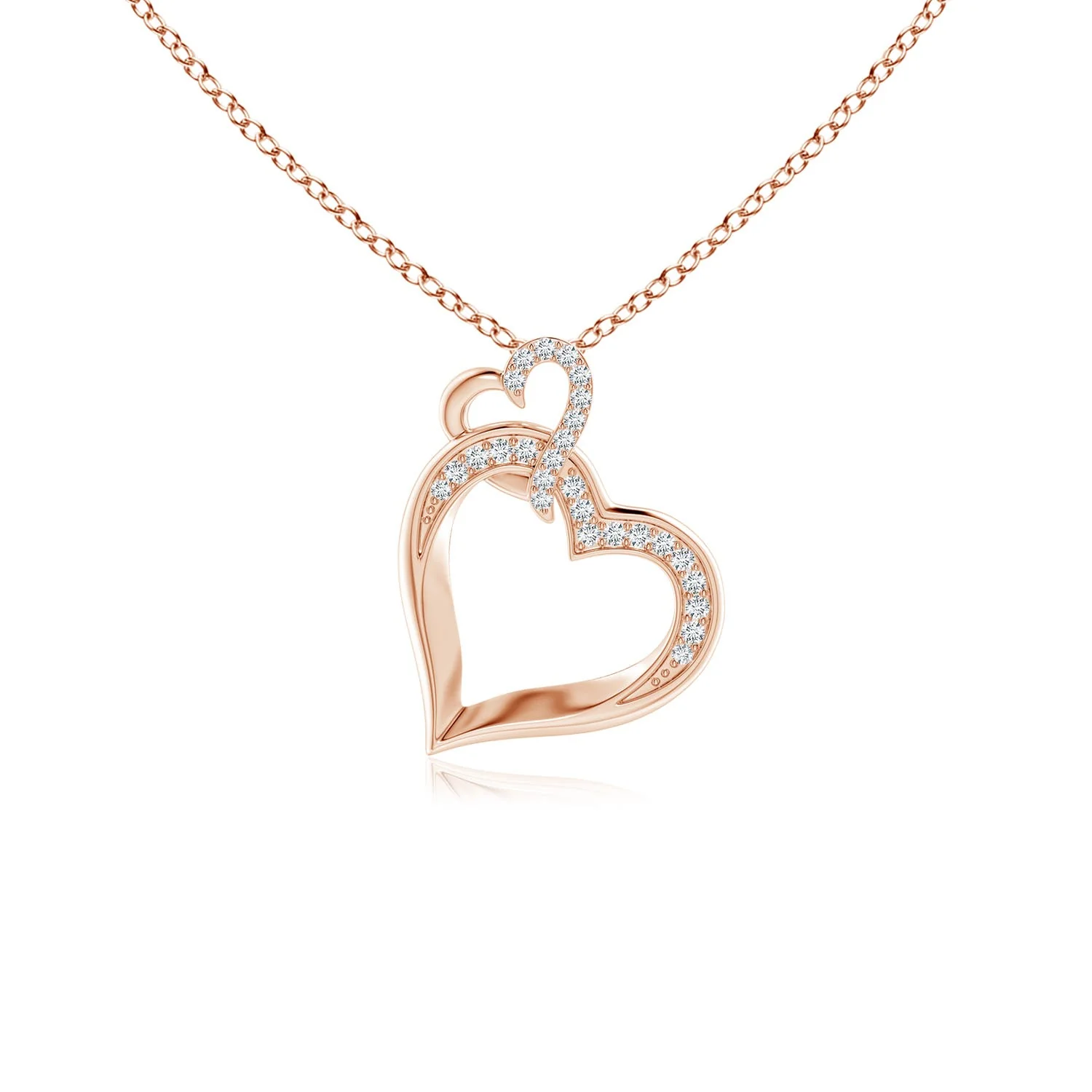 1.3 MM Diamond Open Circle Eternity Pendant in Silver