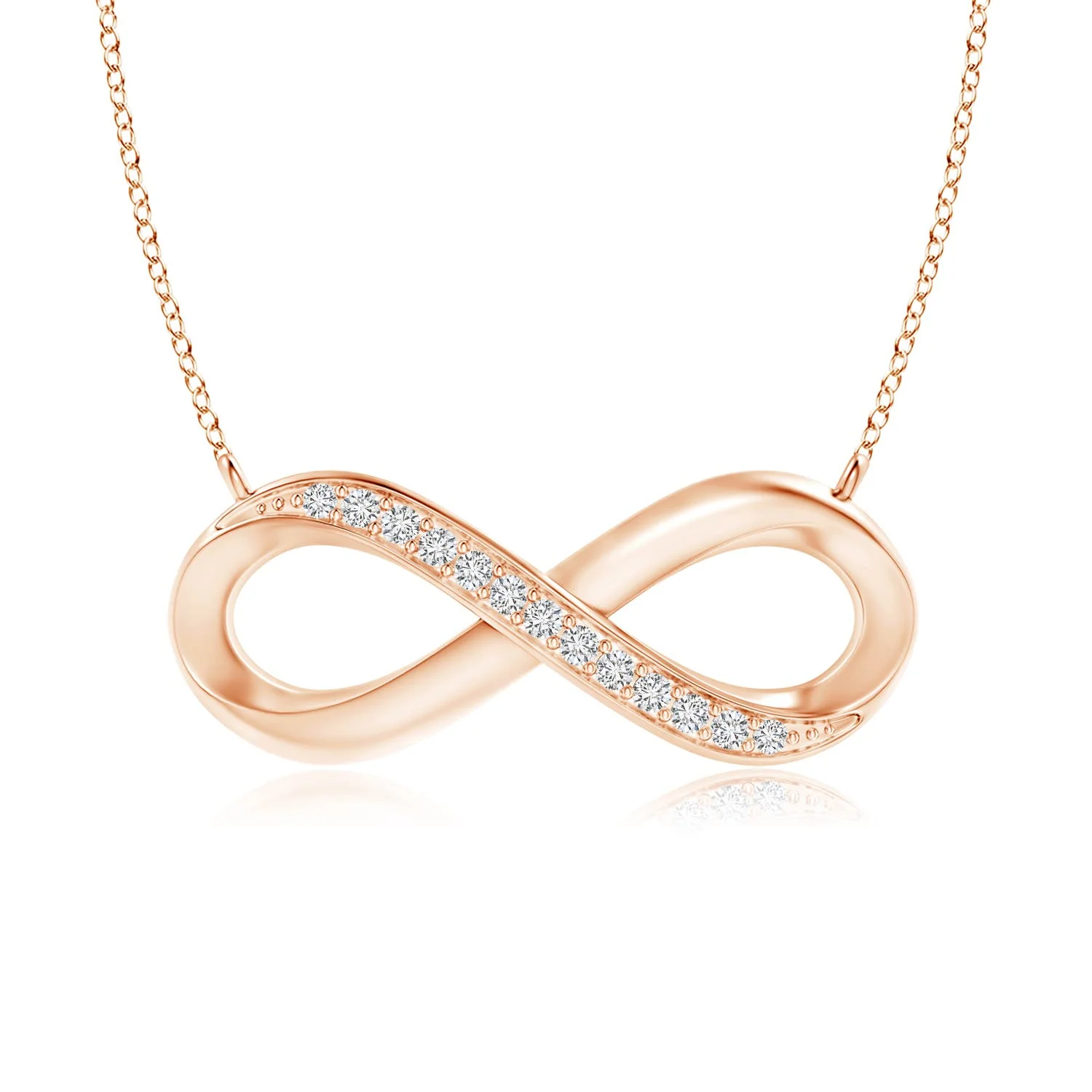 1.3 MM Diamond Open Circle Eternity Pendant in Silver - Image 9