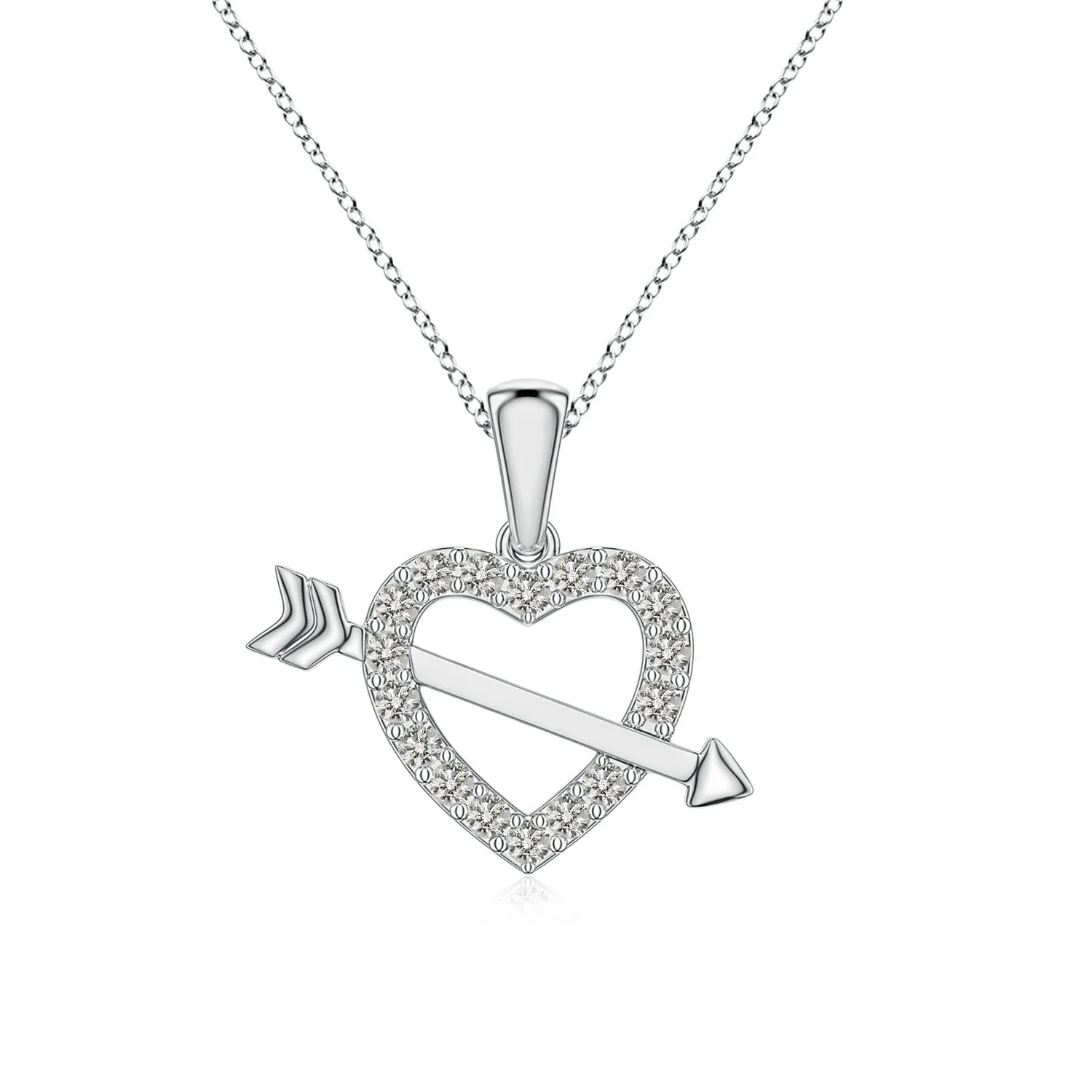 1 MM Bezel-Set Diamond Vertical Bar Pendant in Silver - Image 6