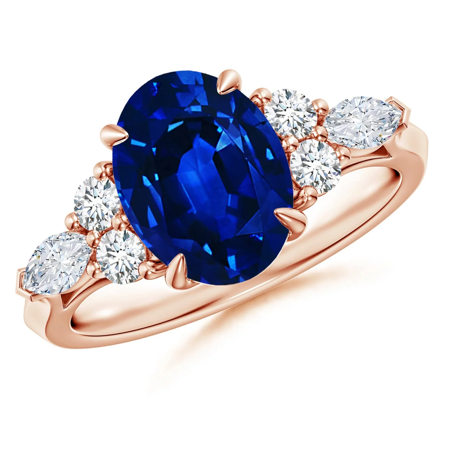 11.53 CTW GIA Certified Solitaire Round London Blue Topaz Infinity Ring in 14K Yellow Gold - Image 6