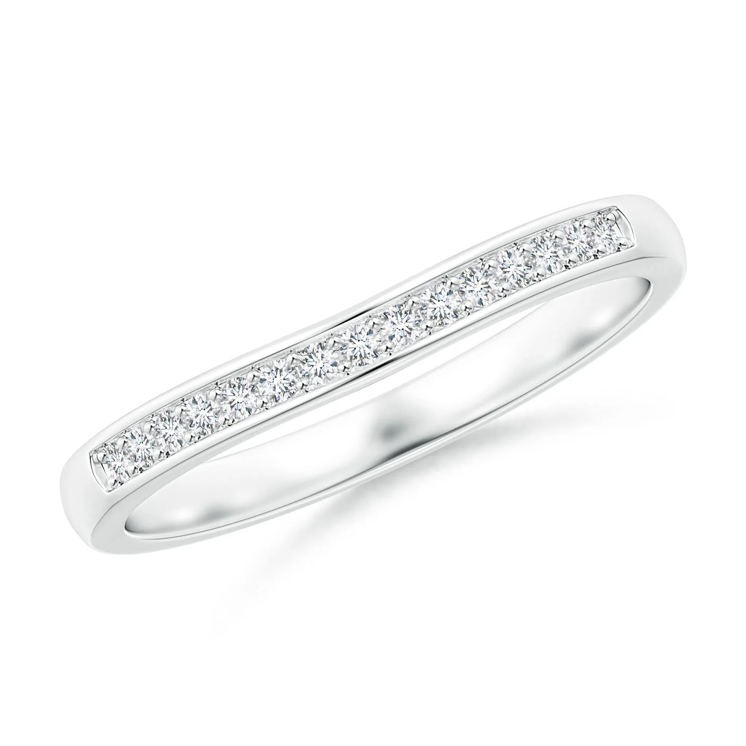 0.31 CTW Lab-Grown Round Diamond Stackable Fashion Ring with Milgrain in 14K White Gold