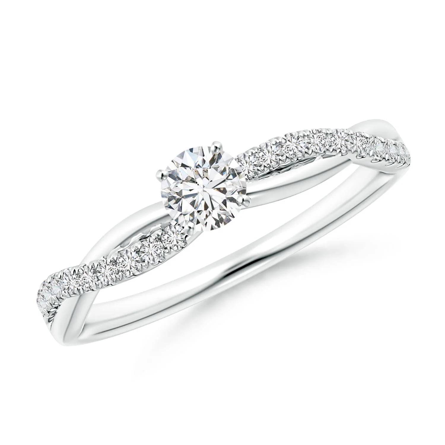 0.8 CTW Oval Lab-Grown Diamond Engagement Ring with Marquise Accents in 14K White Gold - Image 7
