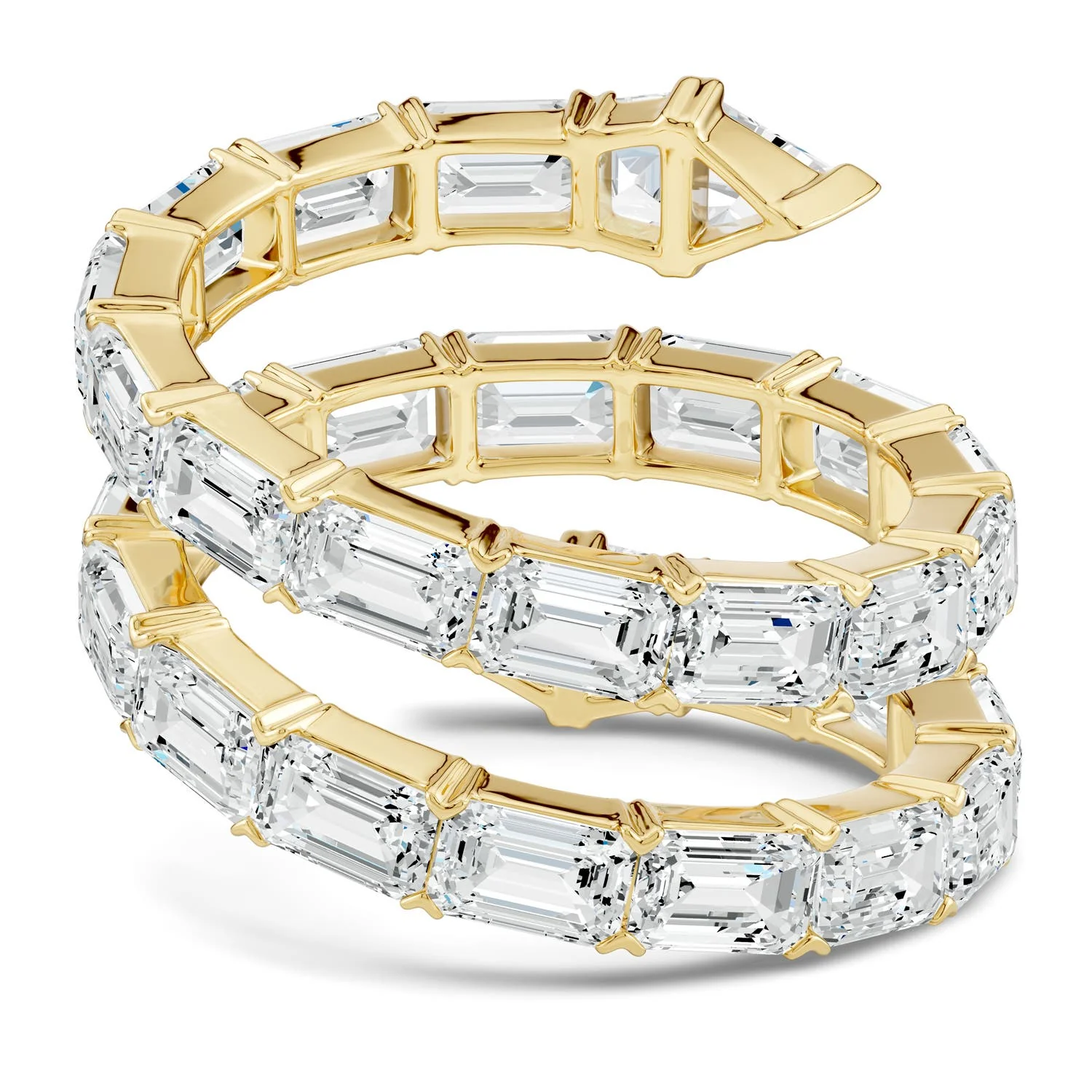 8.14 CTW The Davis Standard Snake Coil Lab-Grown Diamond Ring in 18K Yellow Gold - Image 4