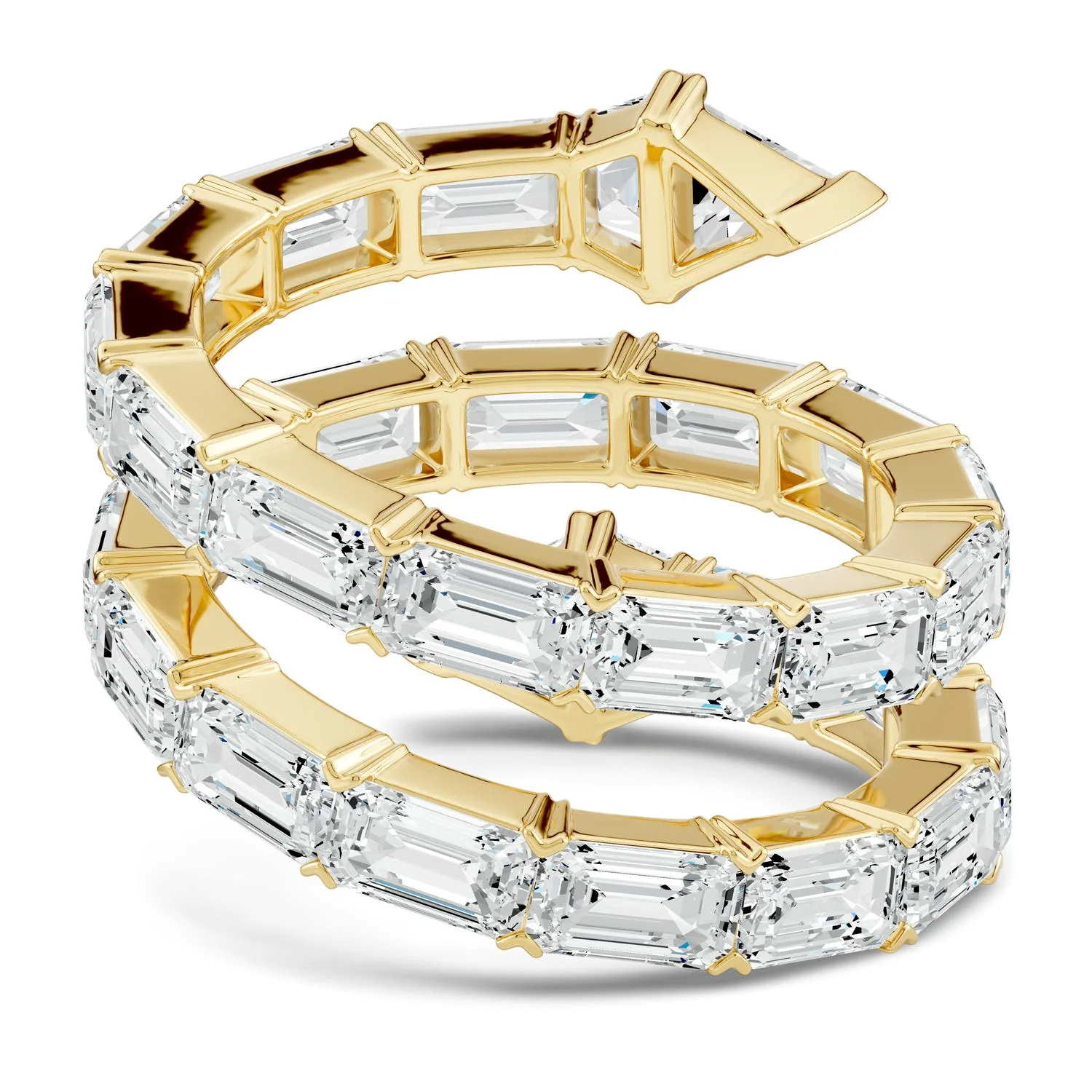 8.14 CTW The Davis Standard Snake Coil Lab-Grown Diamond Ring in 18K Yellow Gold - Image 5