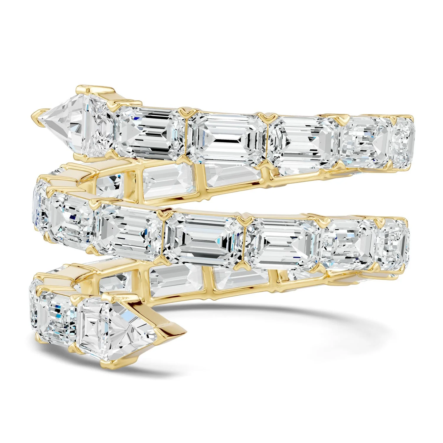 8.14 CTW The Davis Standard Snake Coil Lab-Grown Diamond Ring in 18K Yellow Gold - Image 7