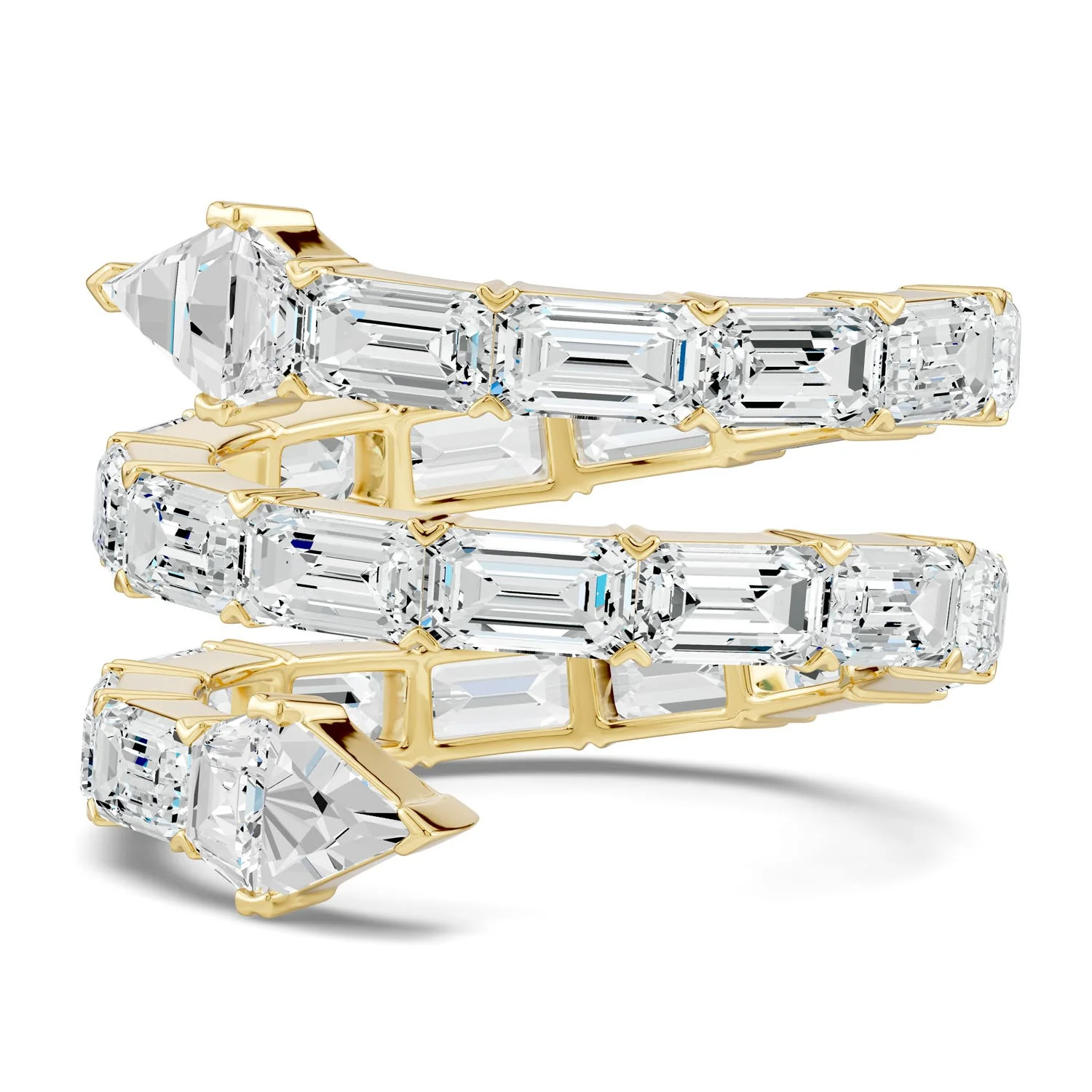 8.14 CTW The Davis Standard Snake Coil Lab-Grown Diamond Ring in 18K Yellow Gold - Image 8